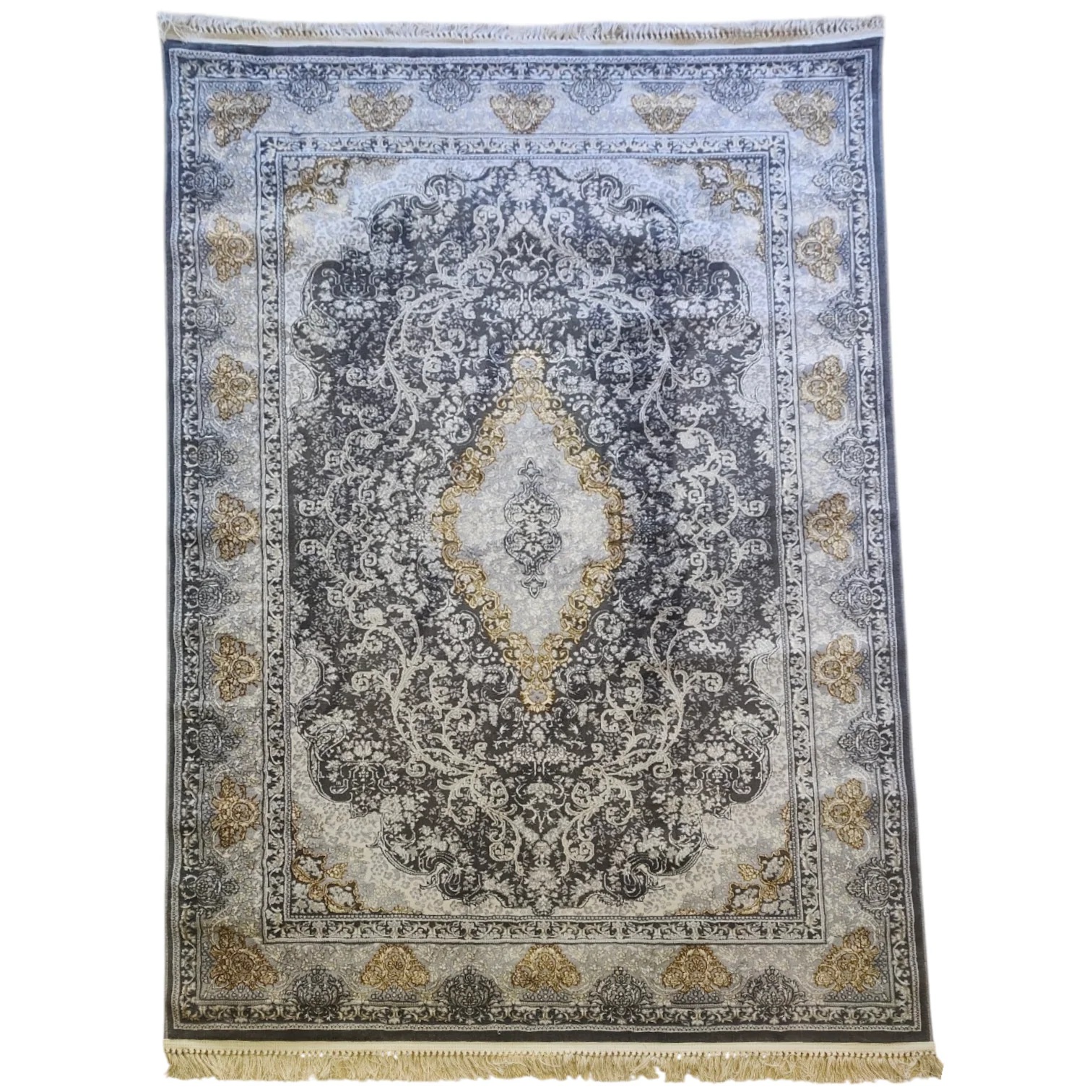 Alfombra Diseño Arabia Gris con Detalles en Gris – Elegancia Moderna Inspirada en Arabia - Image 2