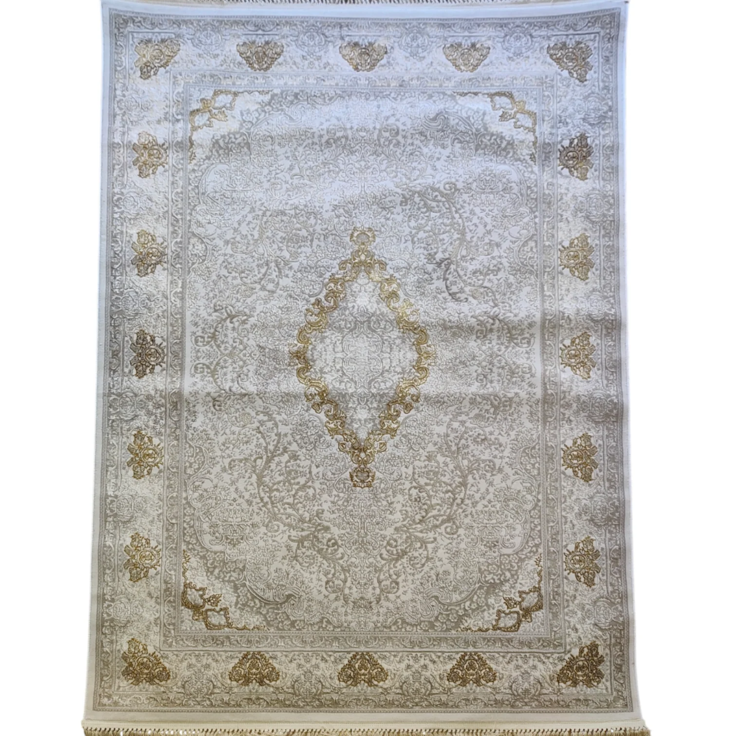 Alfombra Diseño Arabia Crema con Detalles en Crema – Ideal para Decoraciones Claras - Image 2
