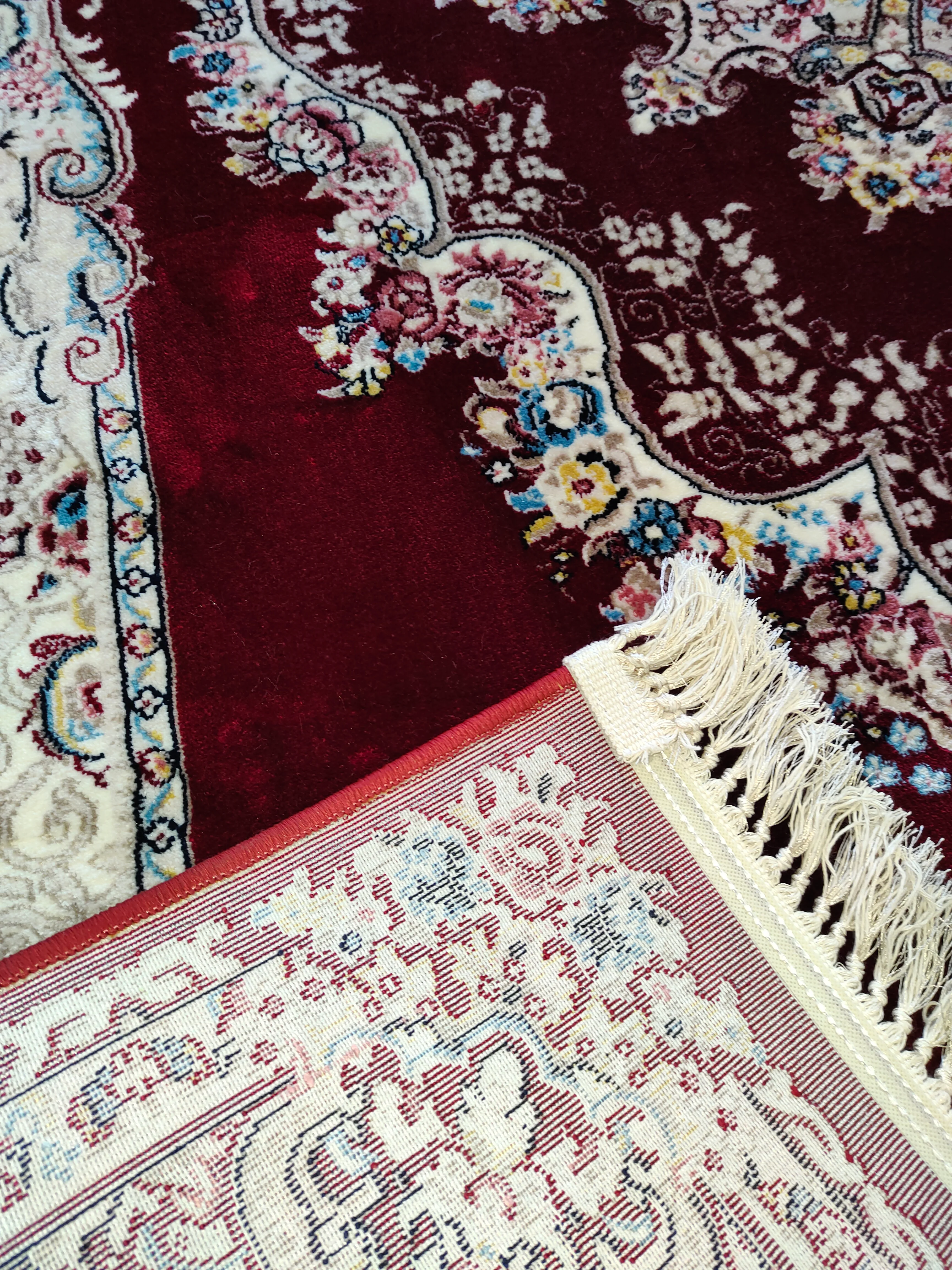 Alfombra Diseño Turca Roja con Detalles en Rojo – Fabricada en Turquía, Estilo Clásico Oriental - Image 6