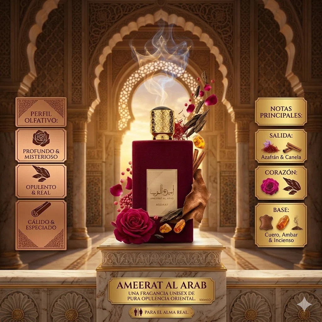 🌹 Ameerat Al Arab de Asdaaf 100ml - Elegancia Floral con un Toque de Oud