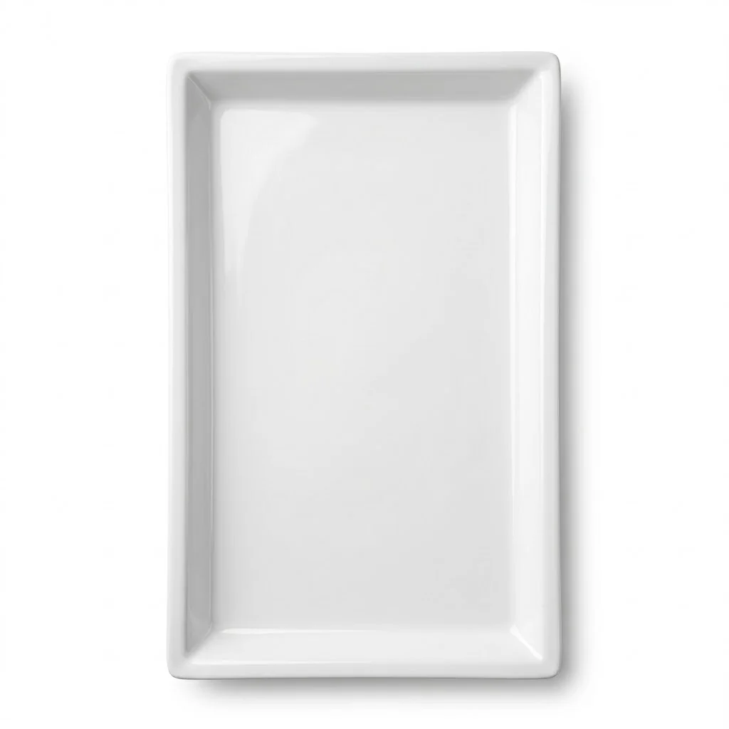 Bandeja/Plato Rectangular Blanco 60,5 × 38 cm – Presentación XL para Servicio y Catering