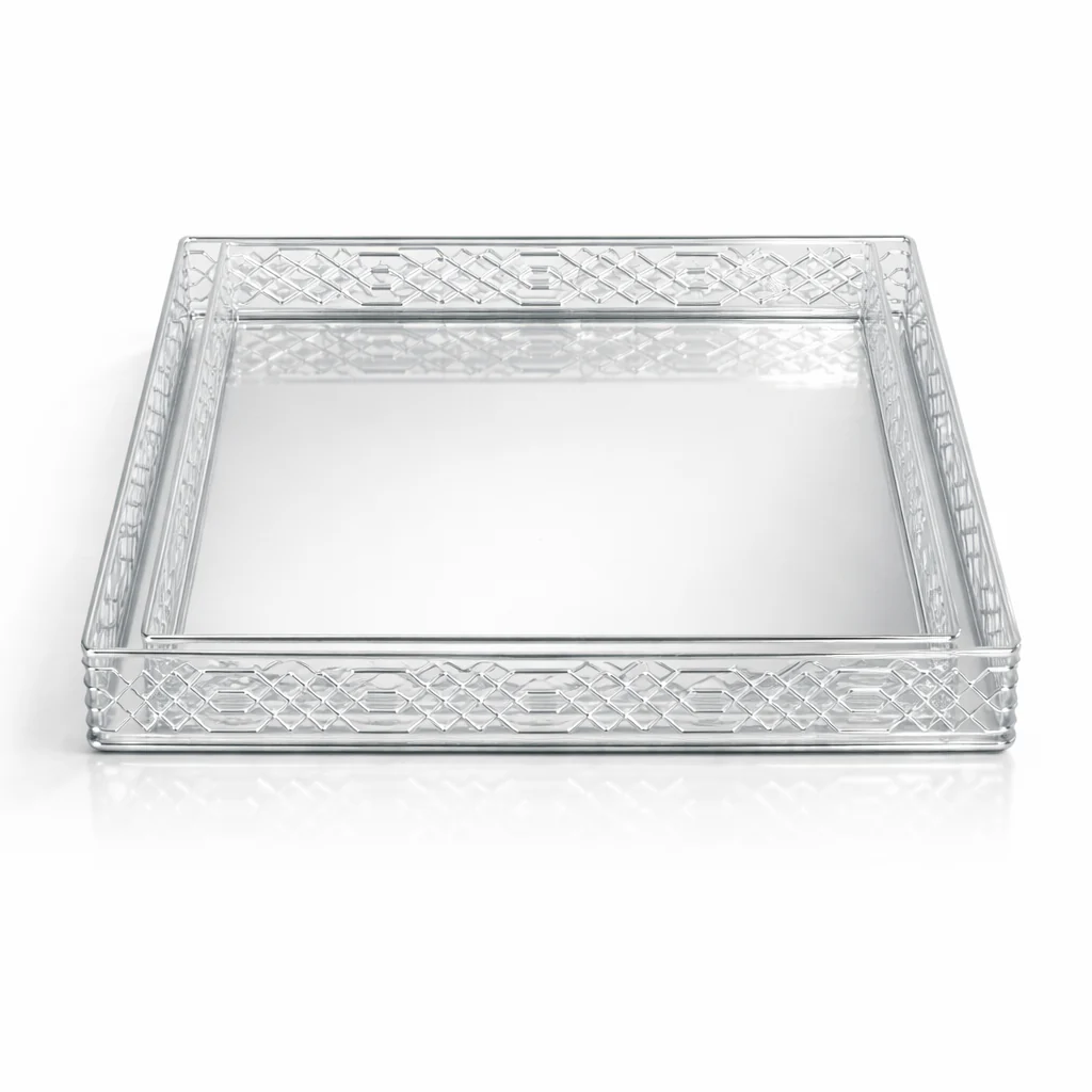 Bandeja Acrílica Transparente Rectangular – Organizadora y Decorativa