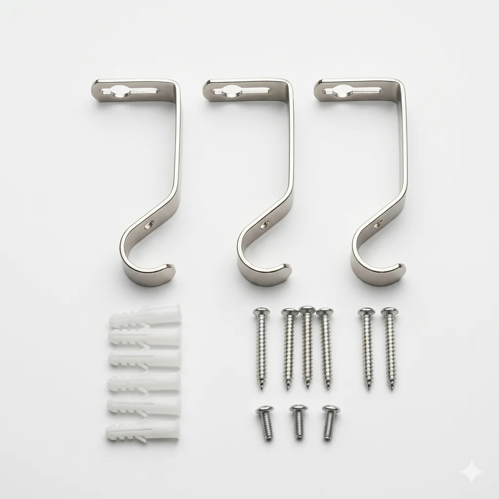 Barra de Cortina Extensible 160-310 cm con Remate Decorativo Cristal Facetado – Plata ✨ - Image 3