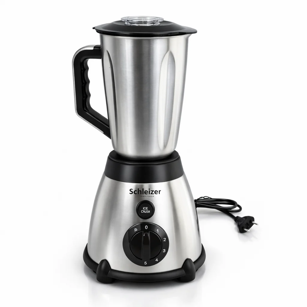 🥤 Batidora de Vaso Profesional 1200W Schleizer 1,5L Acero Inoxidable – 5 Velocidades + Función Pulse