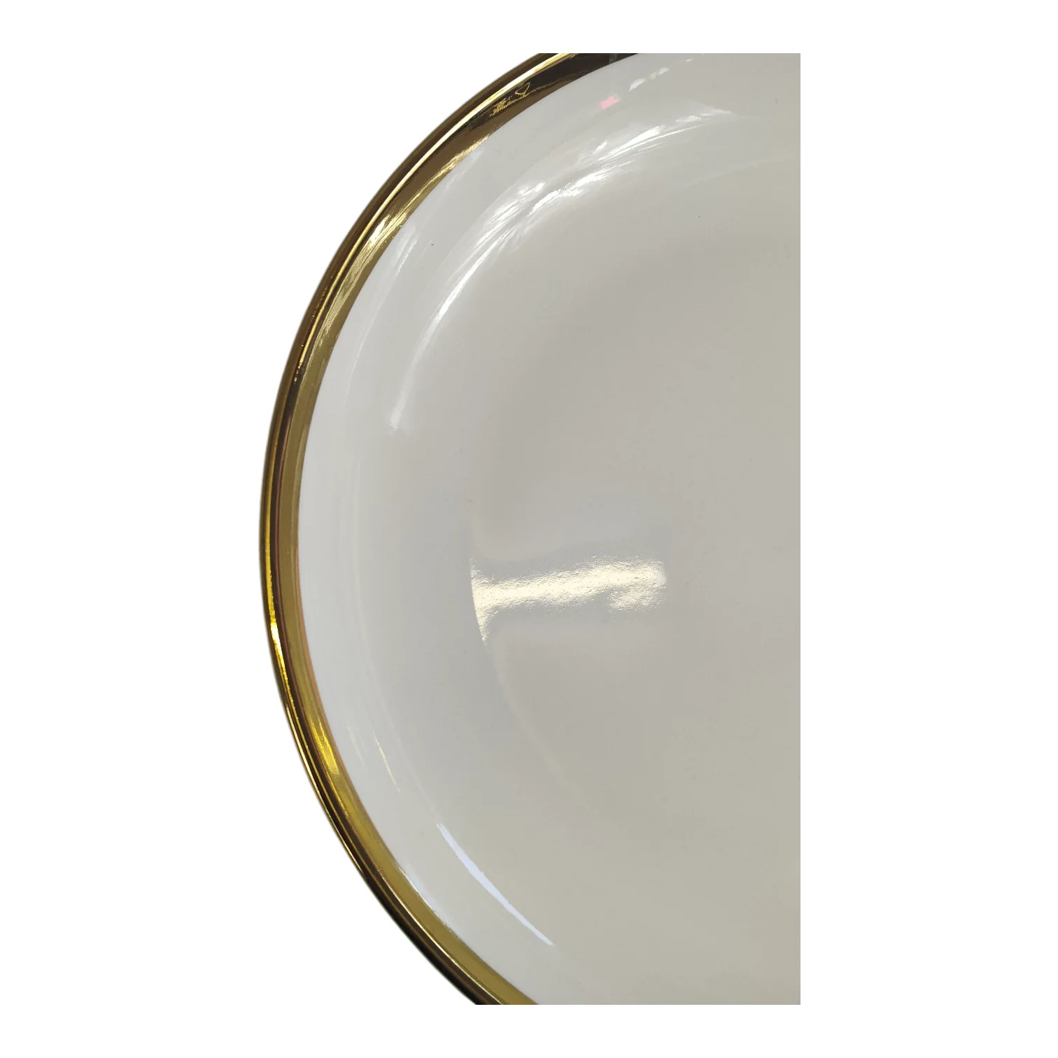 🏷 Plato Hondo de Cerámica Ø23 cm – Borde Dorado Elegante - Image 4