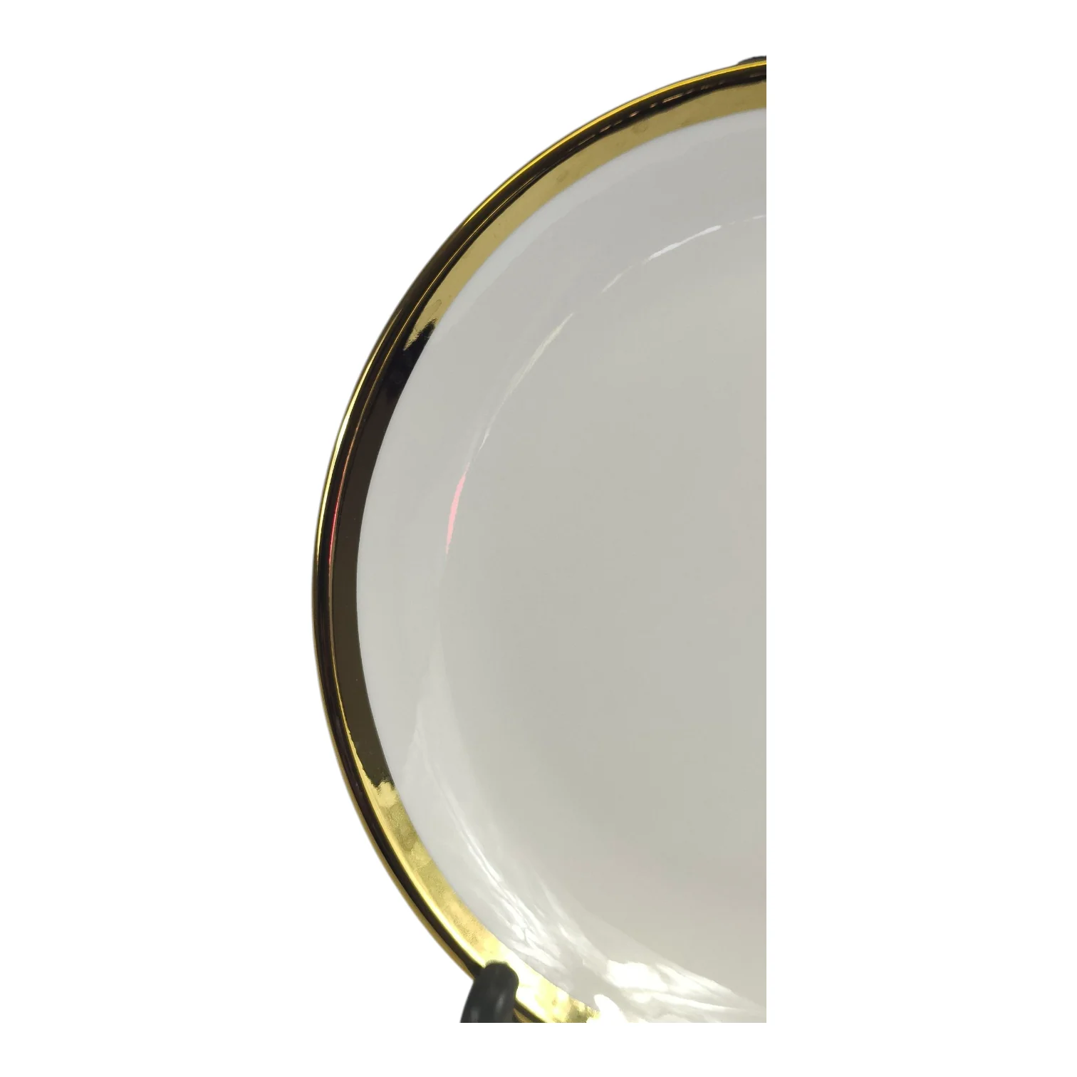 🏷 Plato de Cerámica Ø18 cm – Borde Dorado Elegante - Image 4