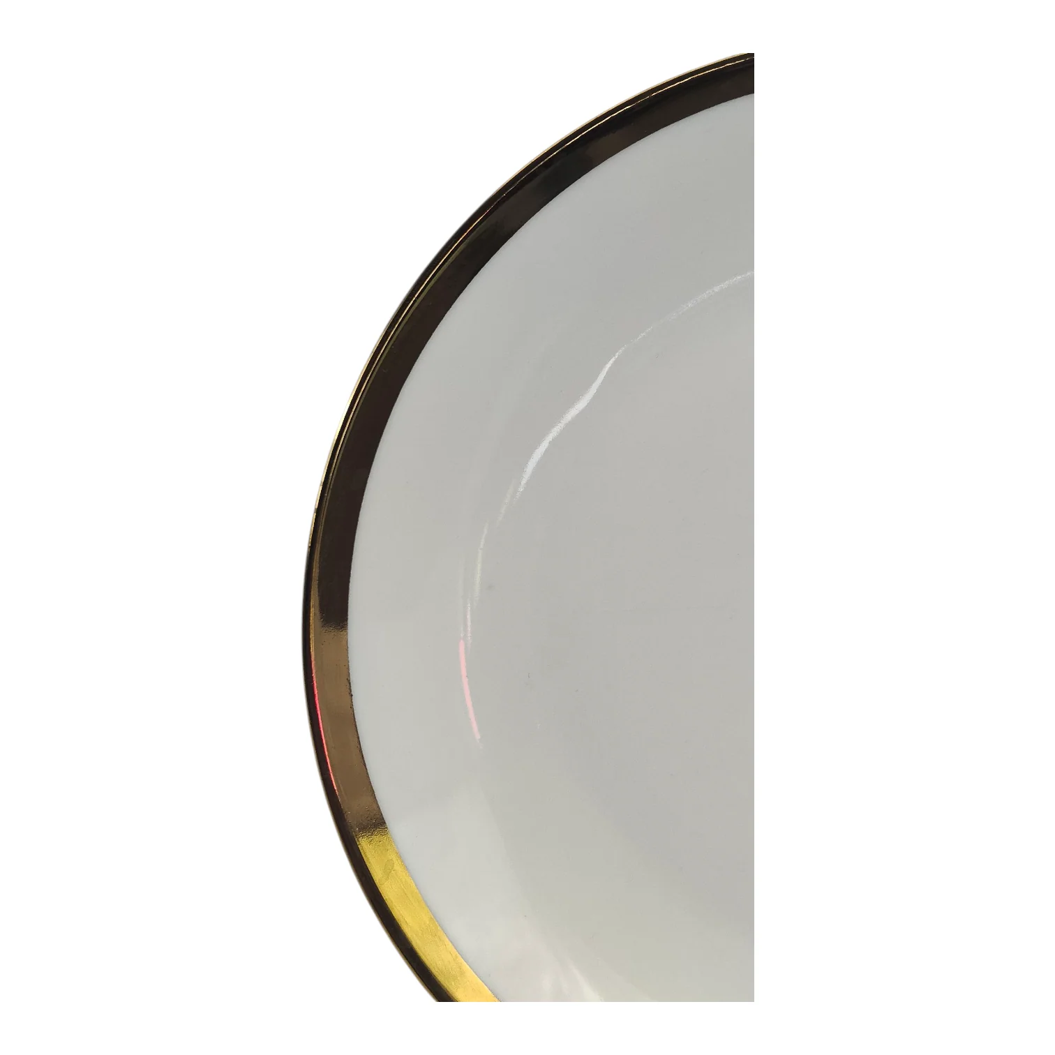 🏷 Plato de Cerámica Ø20 cm – Borde Dorado Elegante - Image 4