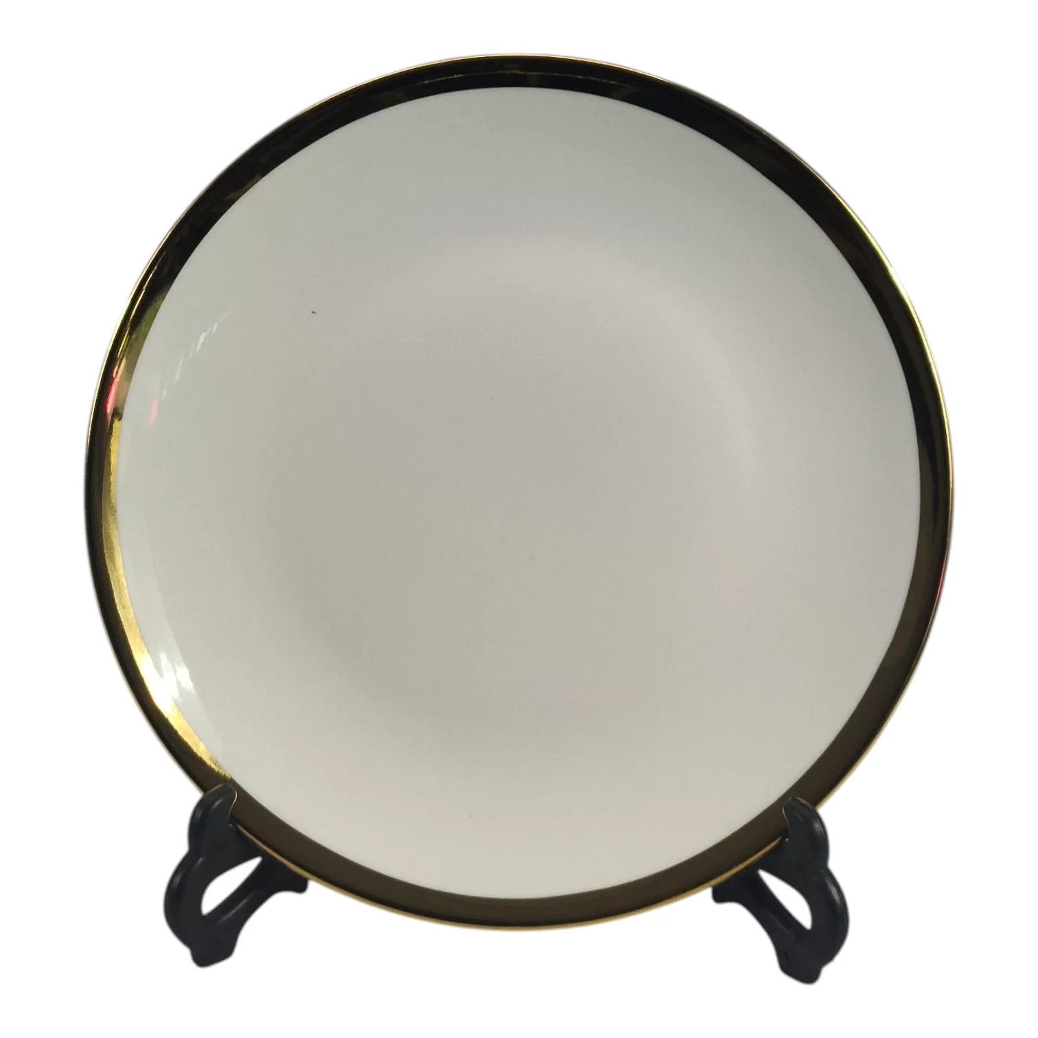 🏷 Plato de Cerámica Ø22,5 cm – Borde Dorado Elegante - Image 2