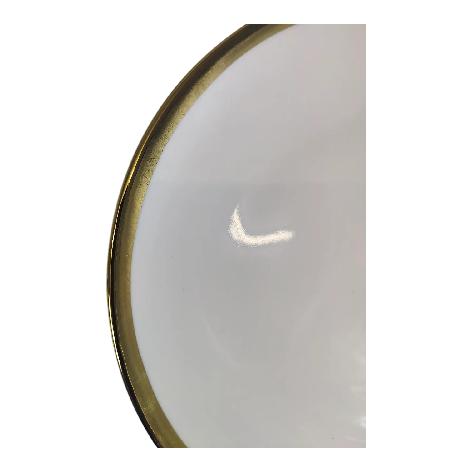 🏷 Plato de Cerámica Ø22,5 cm – Borde Dorado Elegante - Image 3
