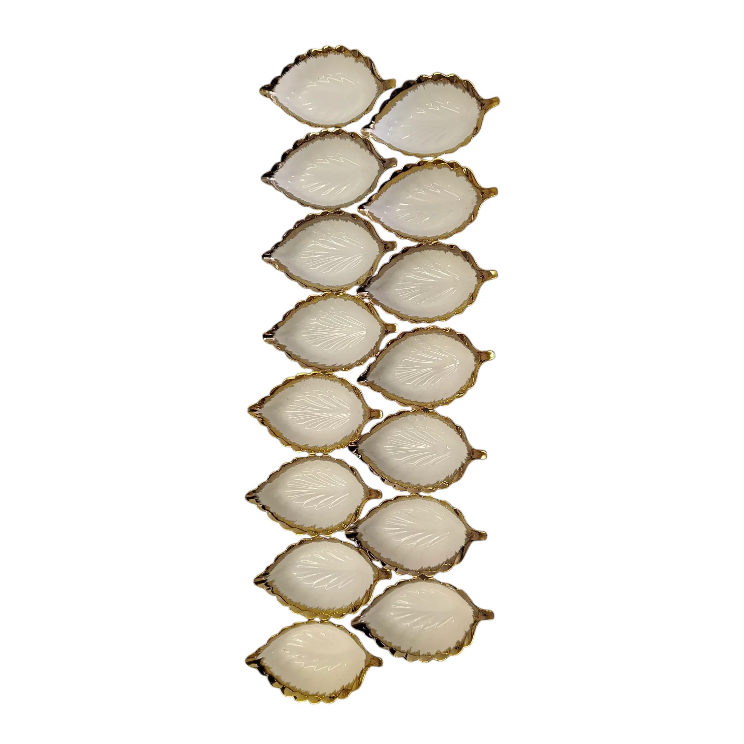 ✨ Juego de Cerámica Decorativa Hoja 15 cm x 9 cm – Pack 15 - Image 5