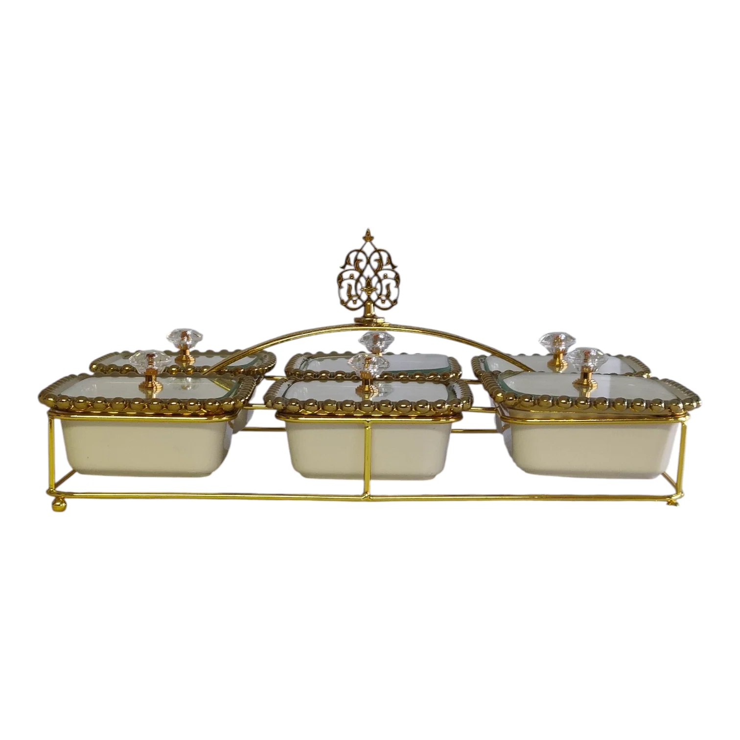 🍯 Set de Condimenteros de 6 Piezas con Bandeja Dorada — Elegancia y Funcionalidad en tu Mesa ✨ - Image 3