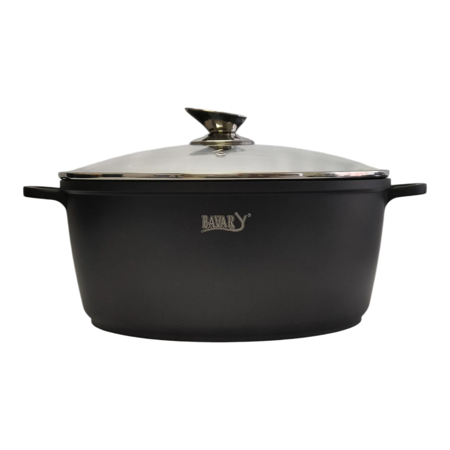 Olla Antiadherente con Tapa de Cristal Bawary — 30 cm — Apta para Todo Tipo de Cocina