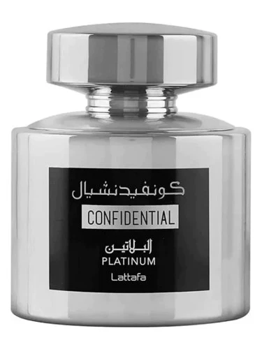 🌿 Confidential Platinum de Lattafa - Perfume Amaderado Aromático para Hombres con Notas Cítricas y Amaderadas - Image 2