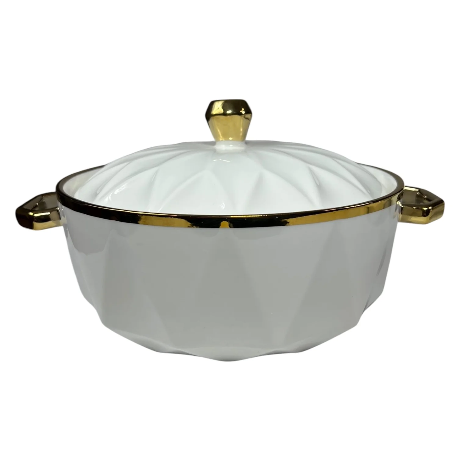 Set de Sopa de 15 Piezas BAVARY COLLECTION – Diseño Diamante con Acabado Dorado - Image 4