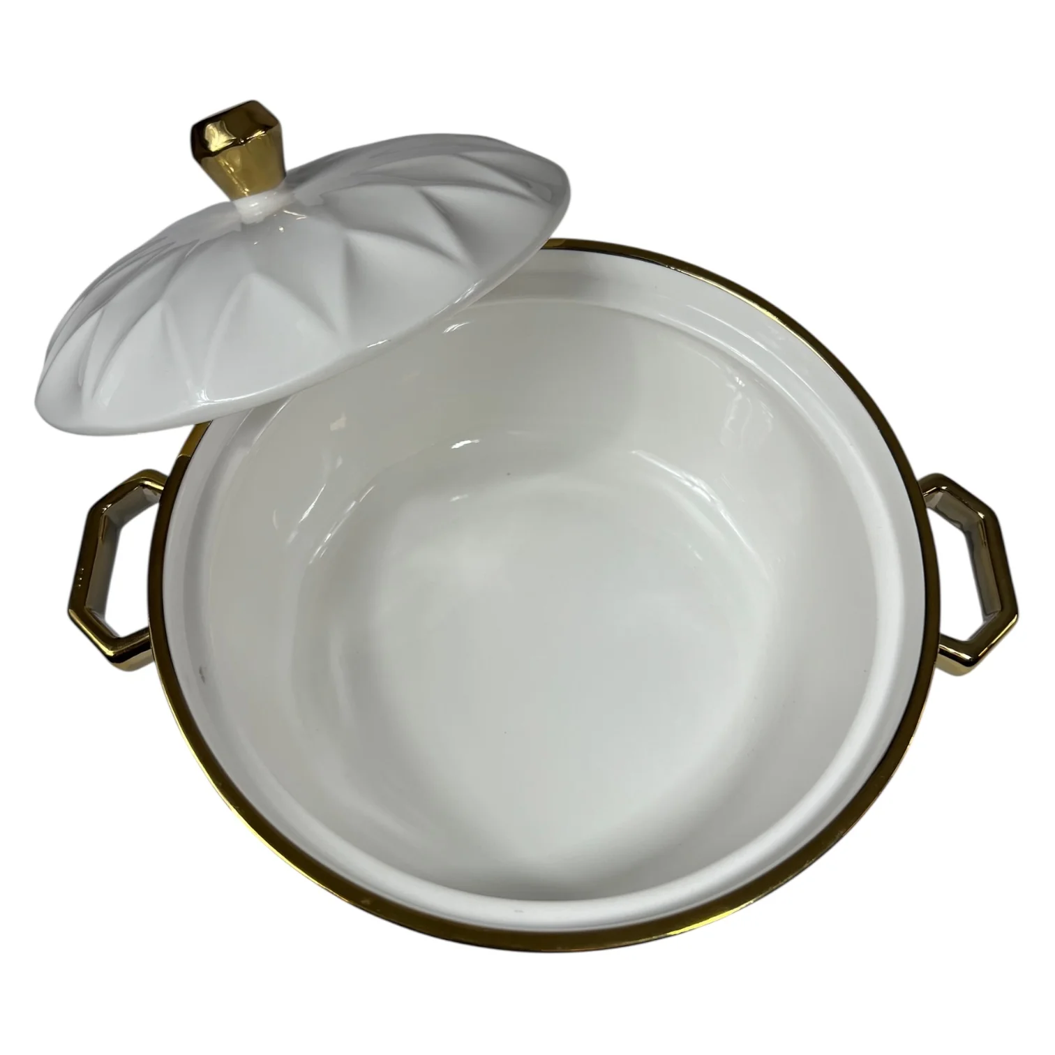 Set de Sopa de 15 Piezas BAVARY COLLECTION – Diseño Diamante con Acabado Dorado - Image 5