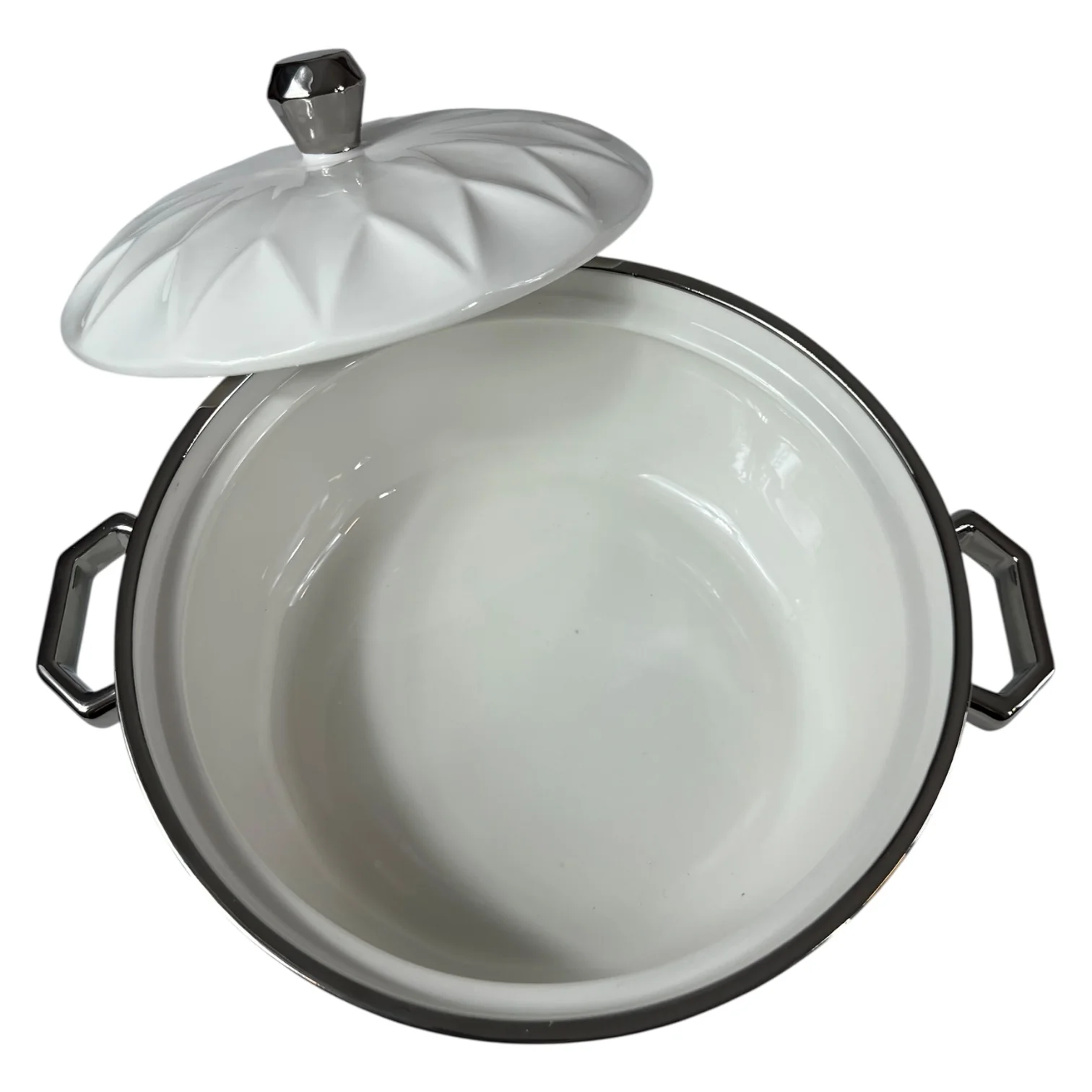 Set de Sopa de 15 Piezas BAVARY COLLECTION – Diseño Diamante con Acabado Plateado - Image 6