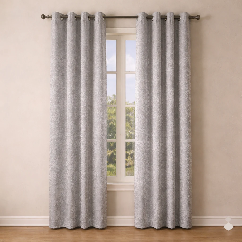 CORTINA JACQUARD MODELO GENOVA 140 X 240 CM - COLOR PLATA/ARGENT (ANILLAS) – GÉRARD PASQUIER