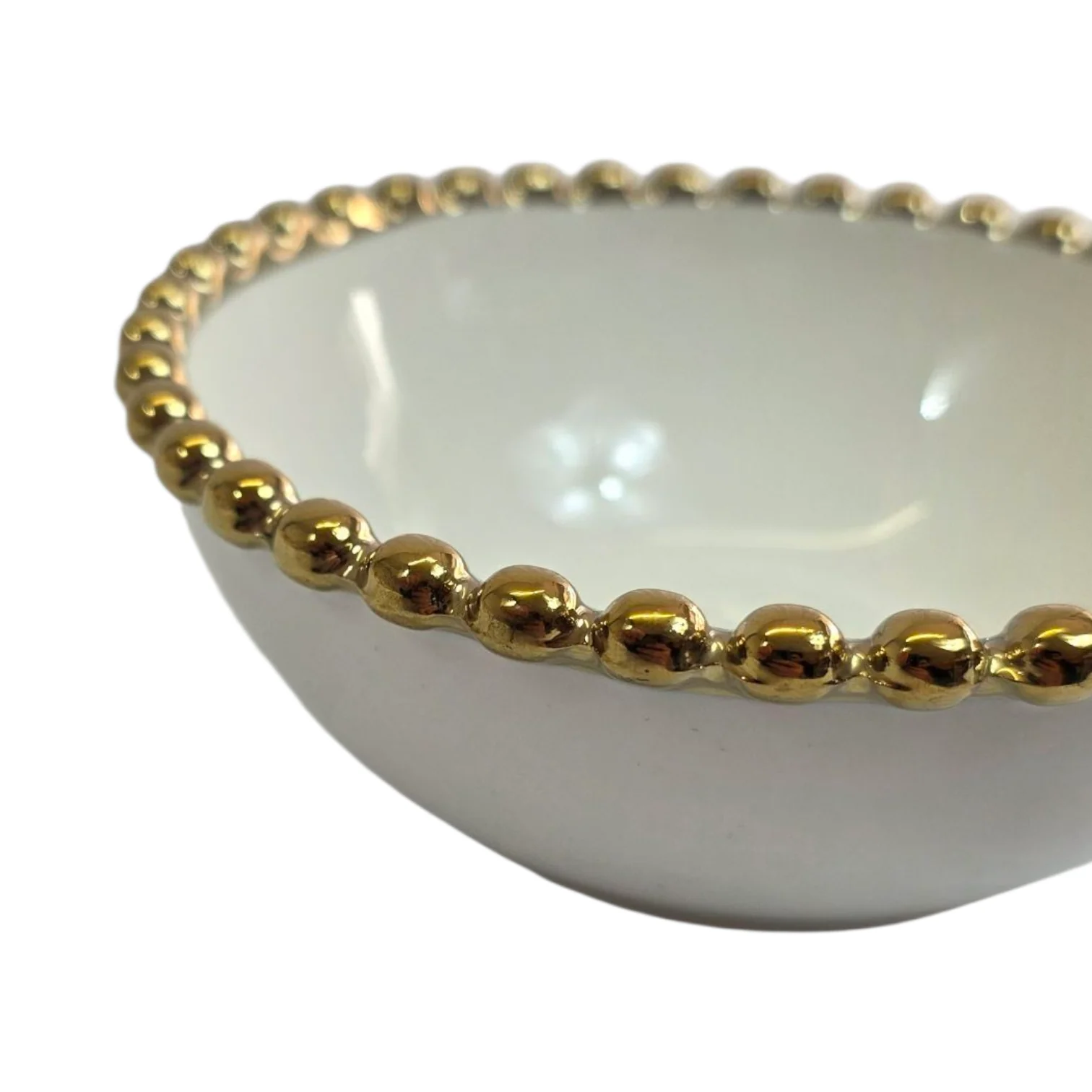 🟡Cuenco Blanco con Borde Dorado Ø 12,5cm – Elegancia Clásica para Tu Mesa - Image 3