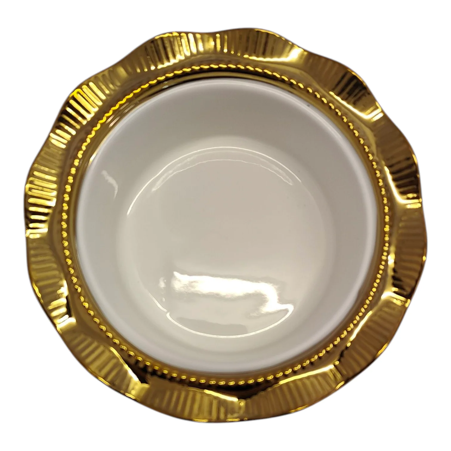 Set de 4 Cuencos de Porcelana con Tapas + Soporte Dorado — Bandeja de Aperitivos/Condimentos - Image 5