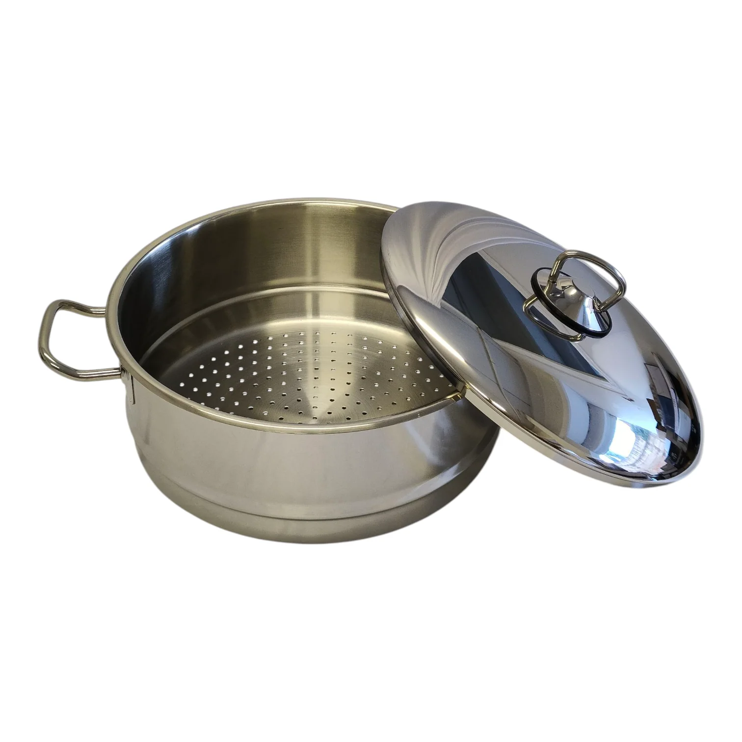 Cuscusera/Vaporera de Acero Inoxidable 2 Niveles + Tapa — Olla para Cuscús 10L - Image 3