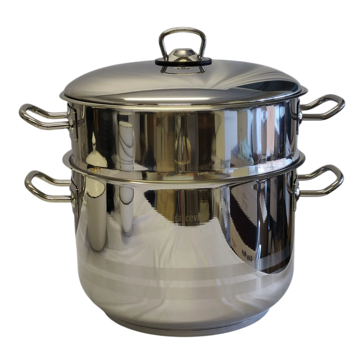 Cuscusera/Vaporera de Acero Inoxidable 2 Niveles + Tapa — Olla para Cuscús 10L - Image 5