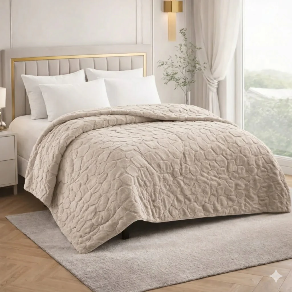 Edredón Modelo PIEDRA – 230 x 250 cm - COLOR BEIGE