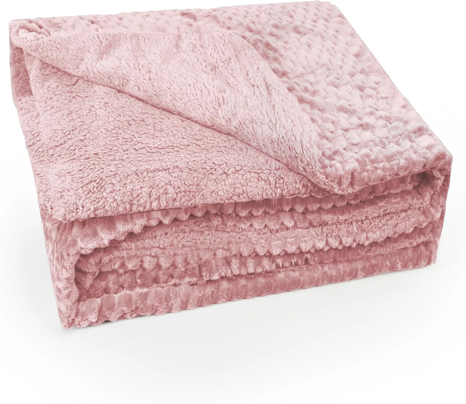 EDREDÓN BORREGO NÓRDICO MODELO PANAL - COLOR ROSA - Image 3