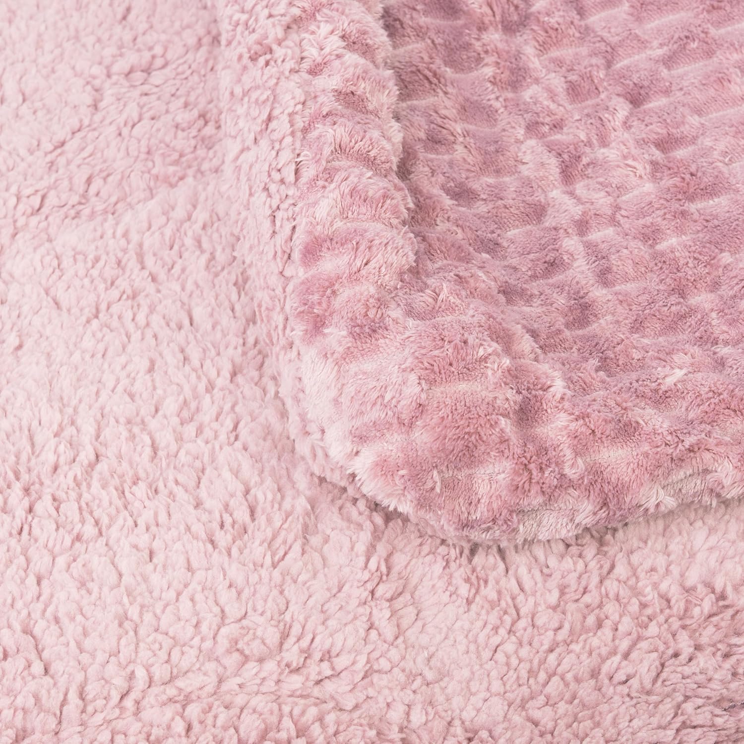 EDREDÓN BORREGO NÓRDICO MODELO PANAL - COLOR ROSA - Image 5