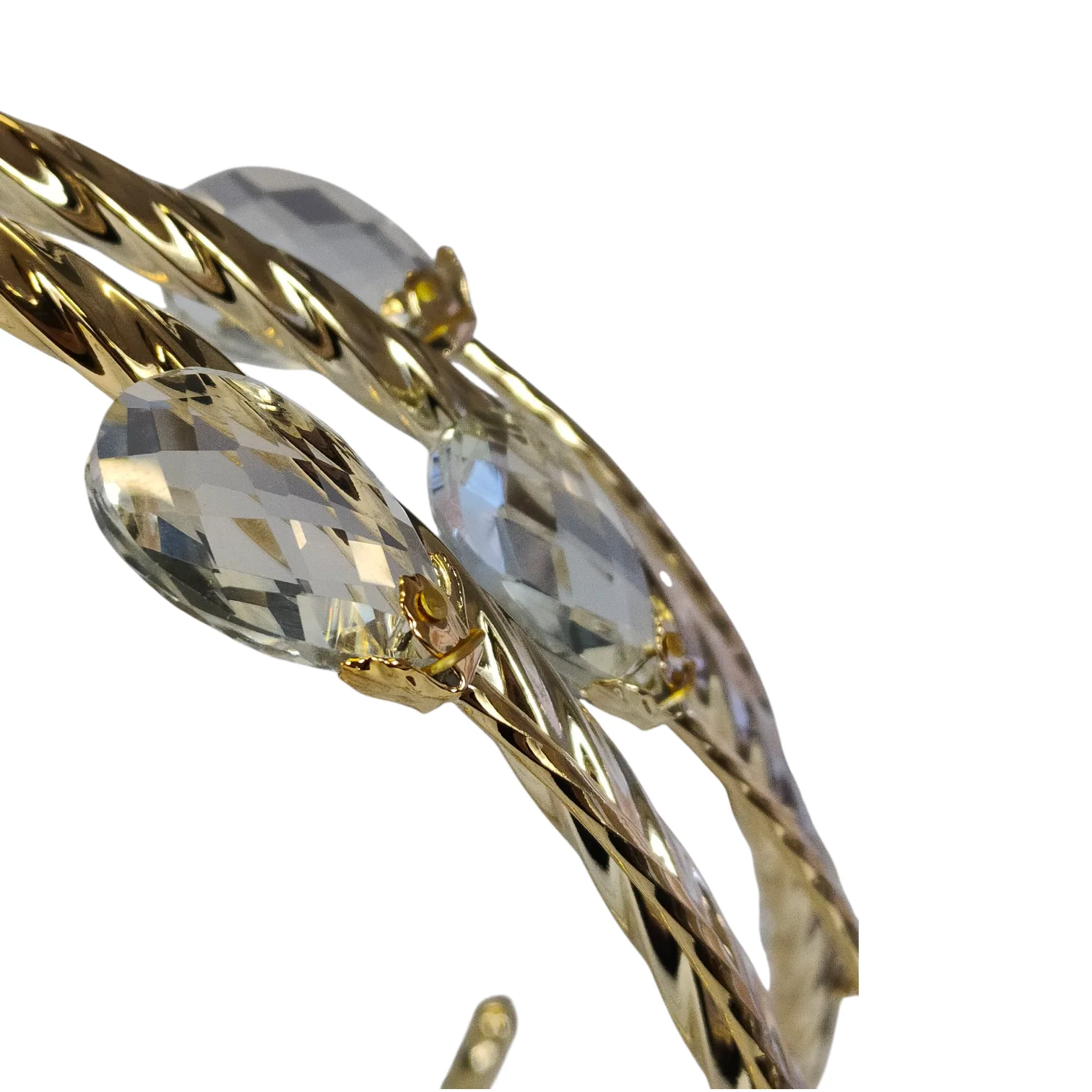 Frutero de Cristal con Asa Dorada y Detalles Decorativos – 28 cm - Image 7