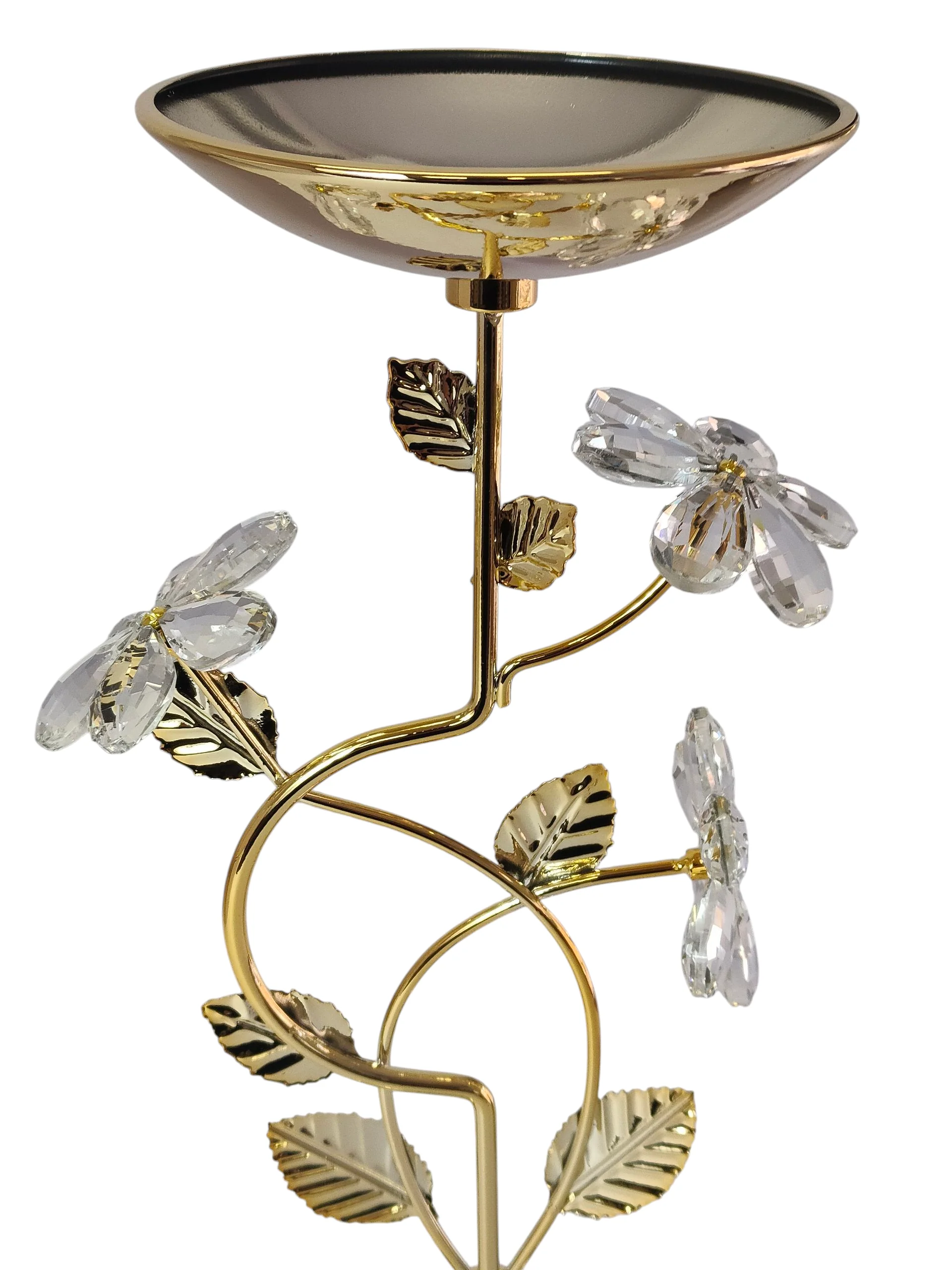 Portavelas de Metal Dorado y Cristal con Diseño Floral Elegante - Image 5