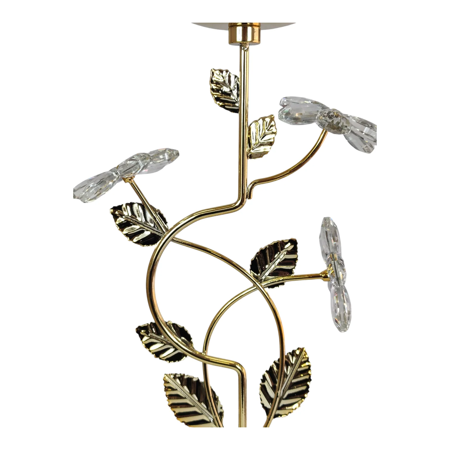 Portavelas de Cristal y Metal Dorado con Diseño Floral Decorativo - Image 5