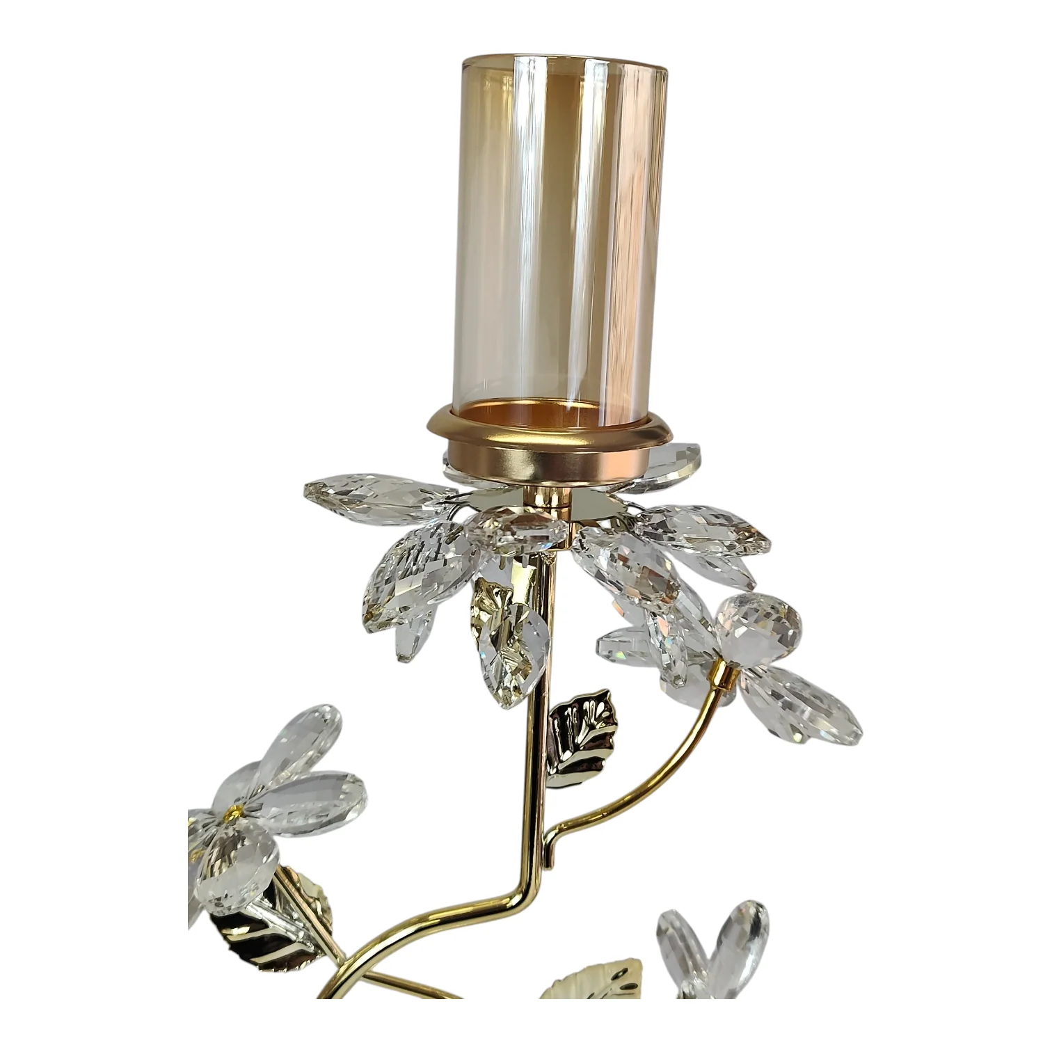 Candelabro Dorado con Detalles de Cristal y Diseño Floral Elegante 🌸✨ - Image 6