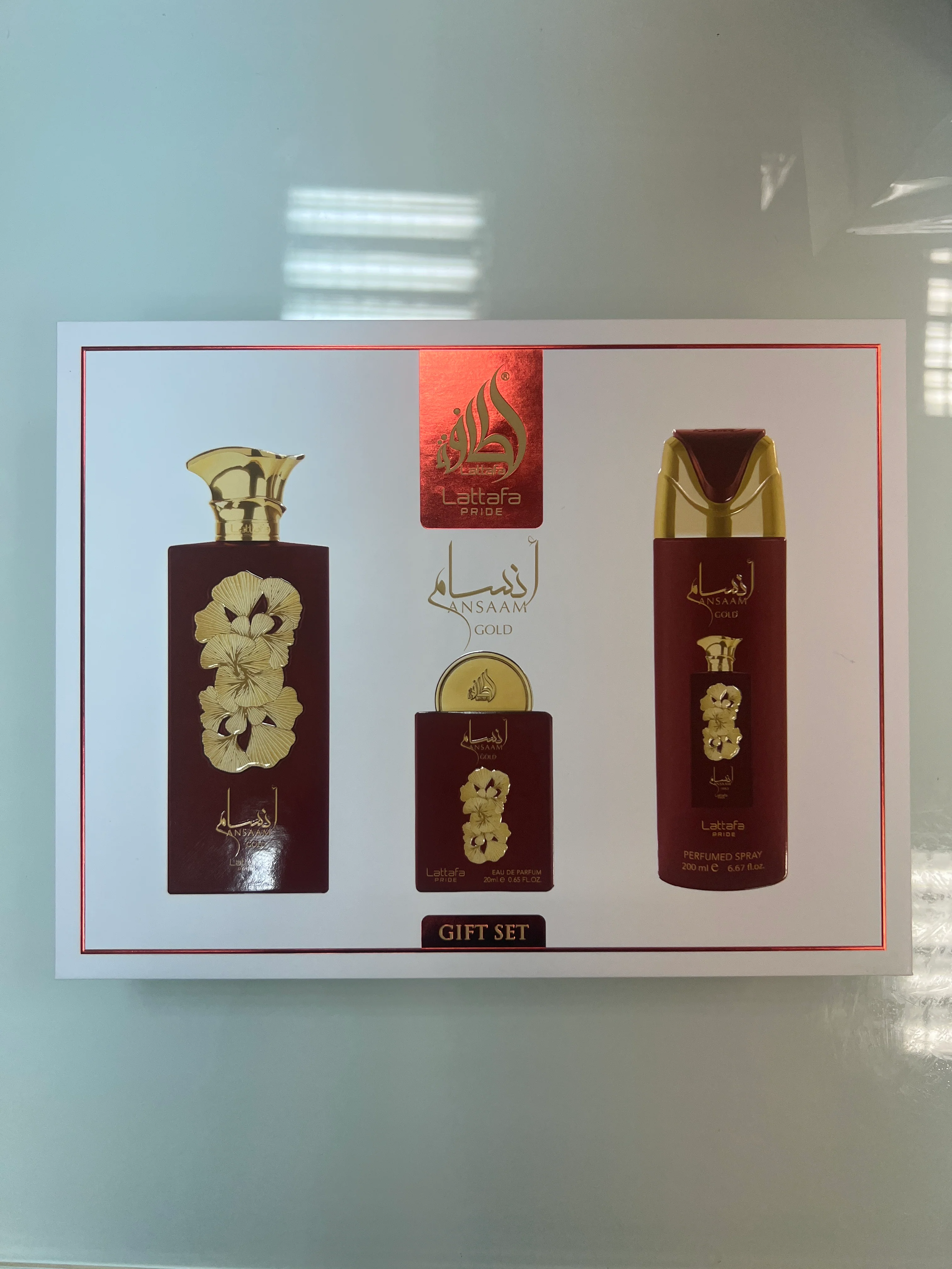🎁 Set de Regalo Lattafa Ansaam – Agua de Perfume 100 ml + Spray Perfumado 200 ml + Mini Agua de Perfume 20 ml - Image 3