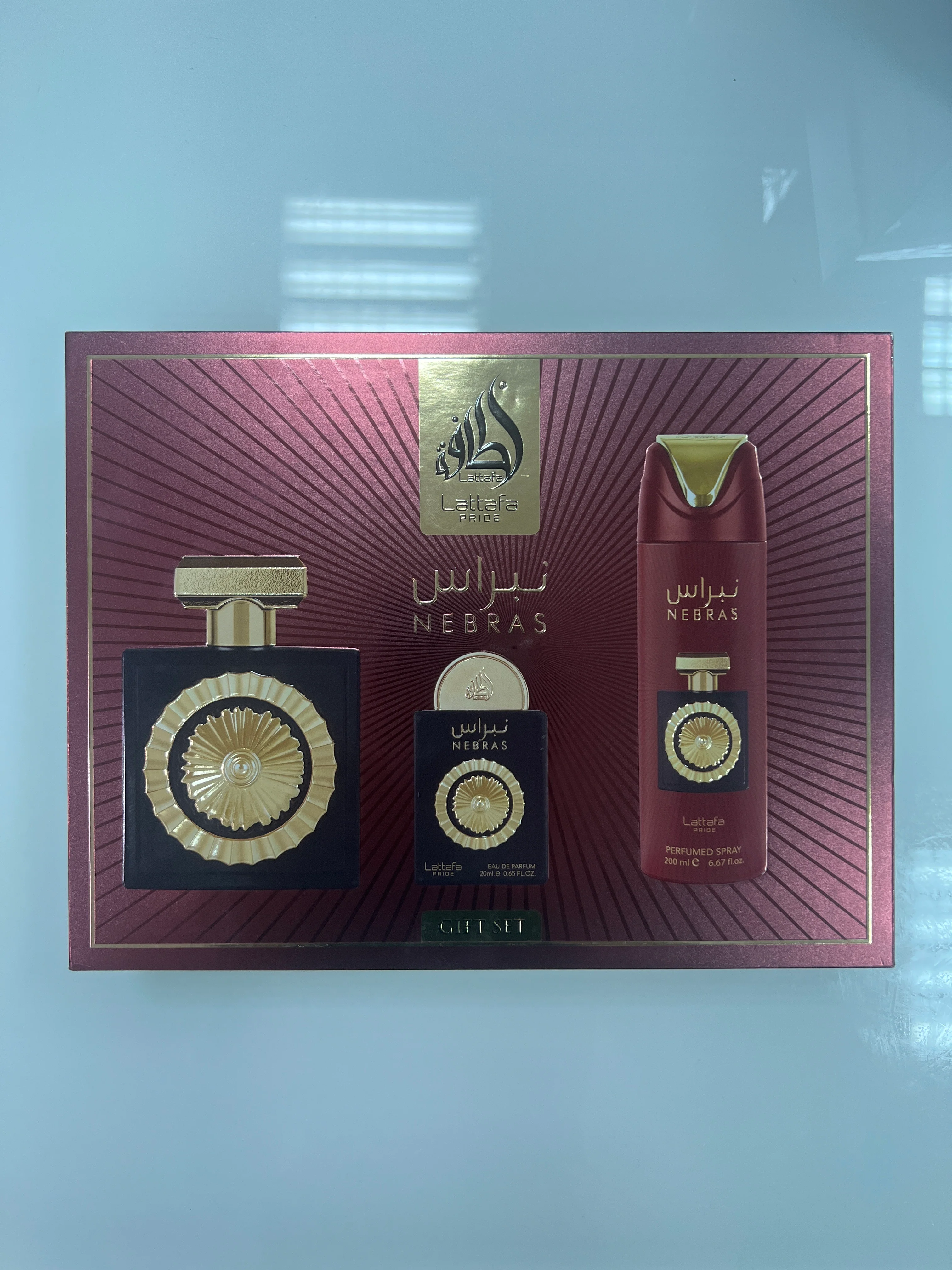 🎁 Set de Regalo Lattafa Nebras – Agua de Perfume 100 ml + Spray Perfumado 200 ml + Mini Agua de Perfume 20 ml - Image 3