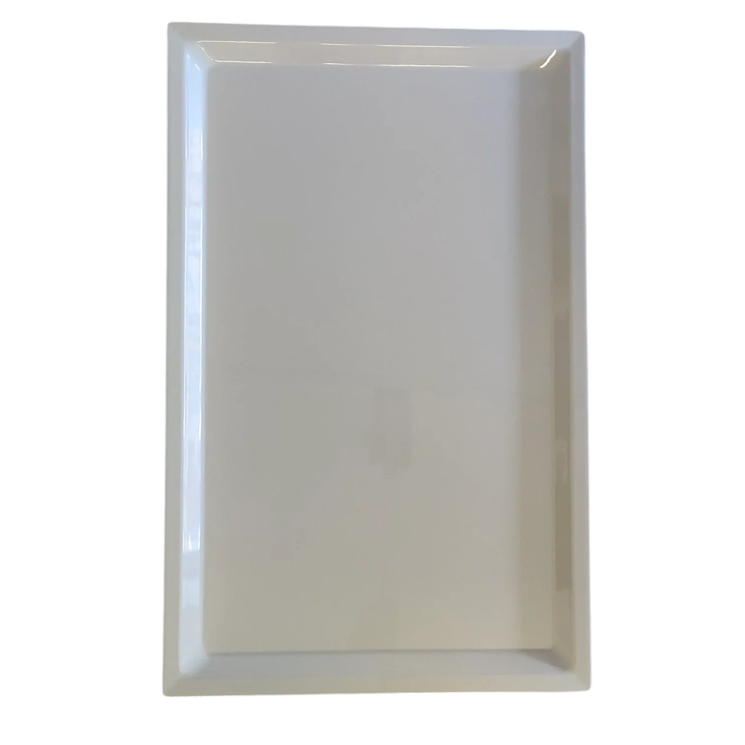 Juego de 6 Platos Rectangulares Blancos 41,5 × 66 cm – Diseño Minimalista con Borde Elevado