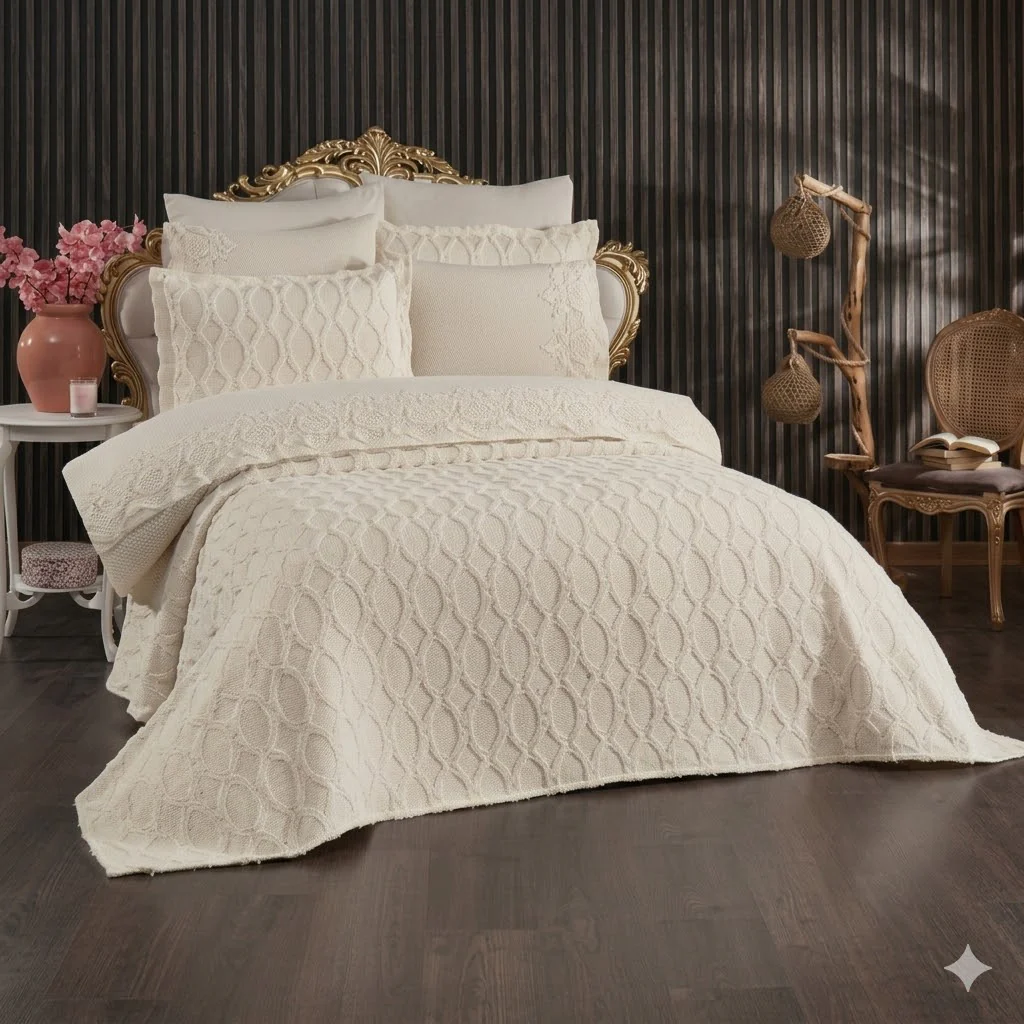 Juego de Cama Cher – Elegancia y Estilo para tu Dormitorio - COLOR CREMA - Image 3