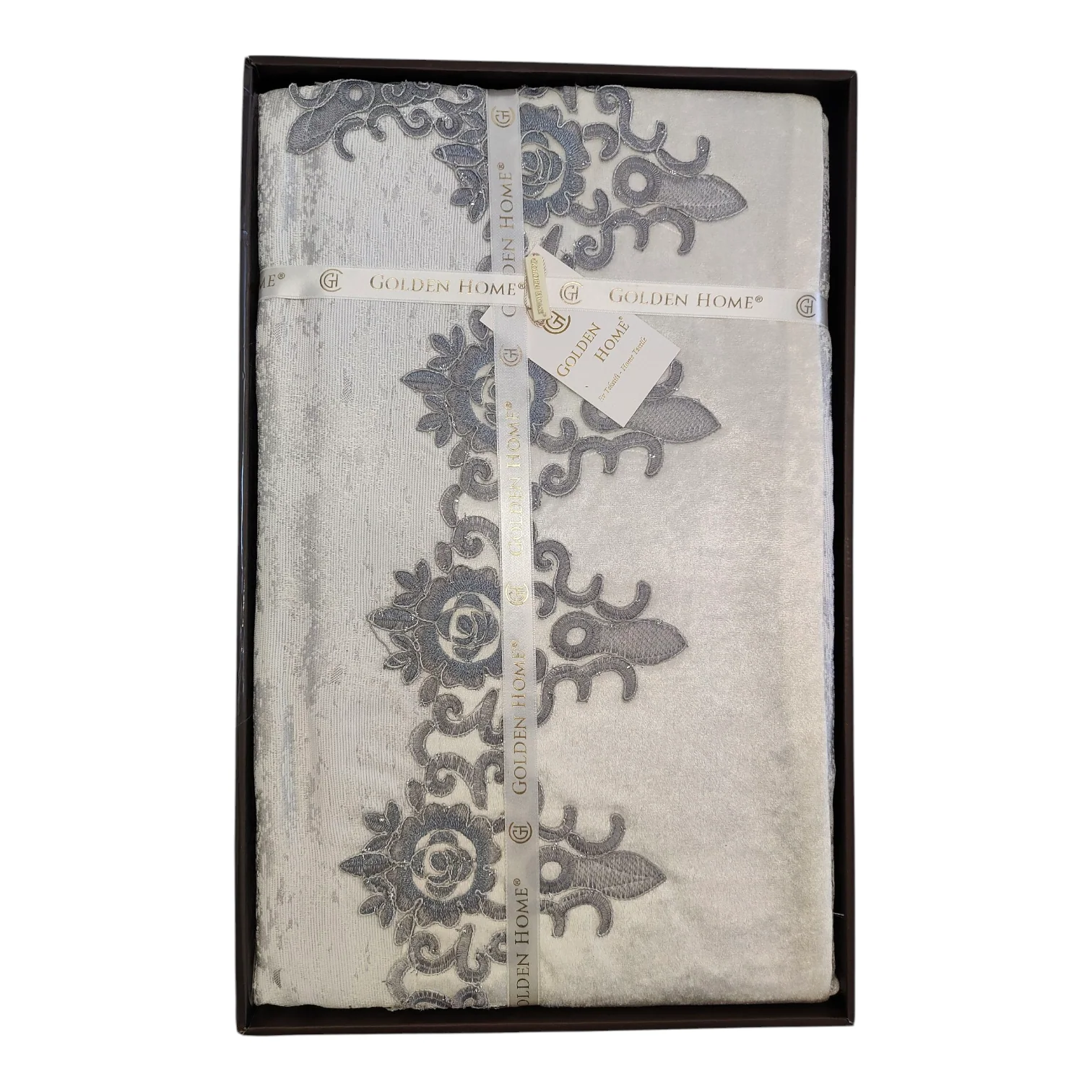 Juego de Cama de Lujo "Vicenza" – Elegancia Clásica con Estilo Barroco - COLOR GRIS - Image 4
