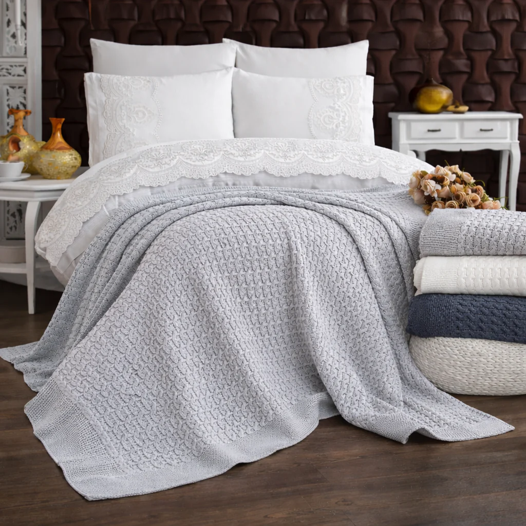 Juego de Cama "Isabella" – Sábanas con Manta de Punto para un Estilo Sofisticado - Image 2