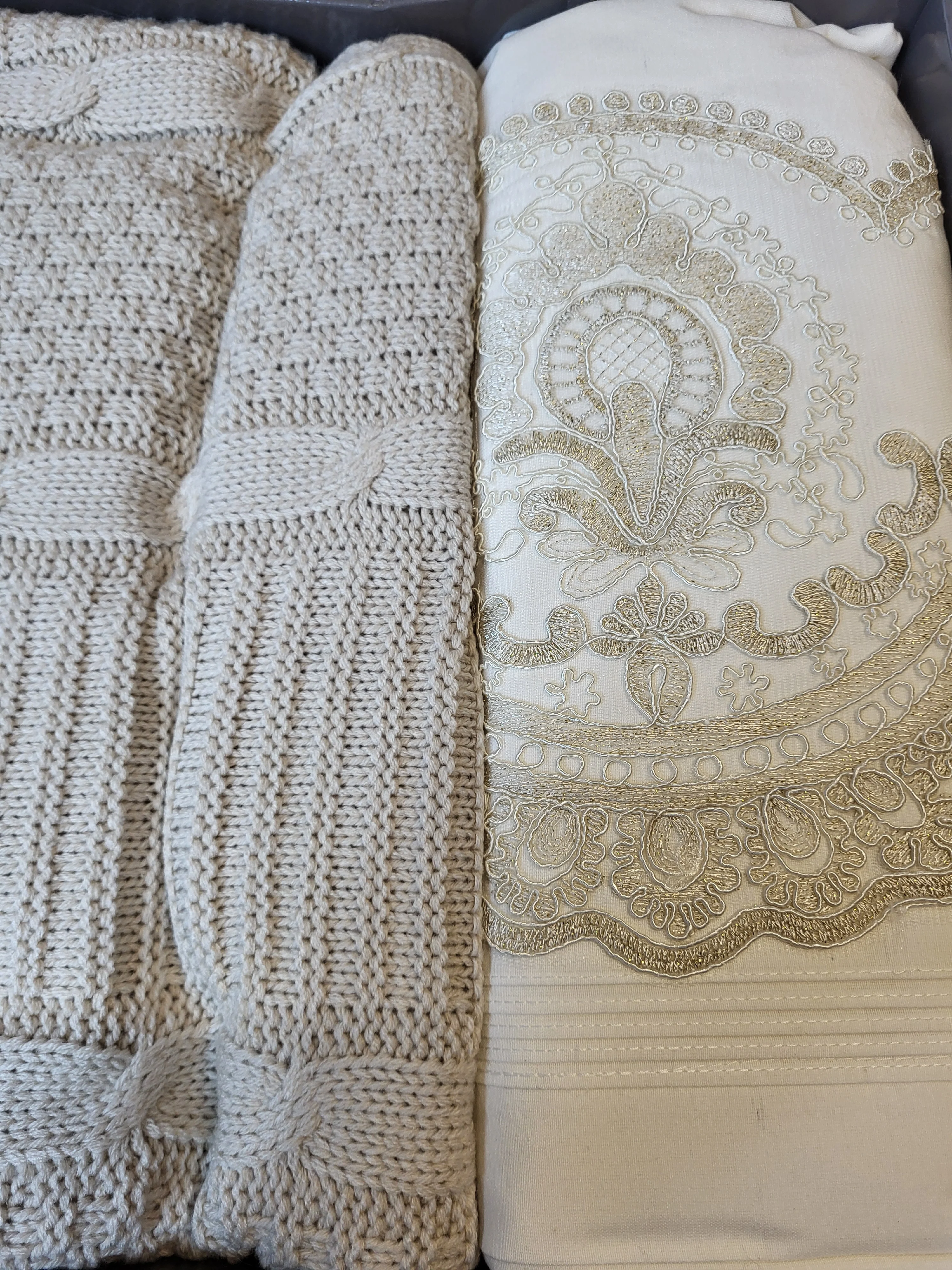 Juego de Cama "Isabella" – Sábanas con Manta de Punto para un Estilo Sofisticado - Image 3