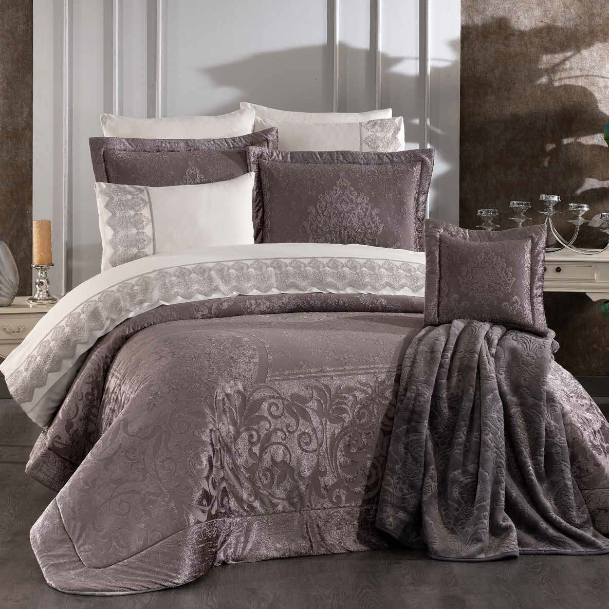 Juego de Cama para Ajuar "Perez" – Lujo y Sofisticación para tu Dormitorio - COLOR GRIS - Image 2