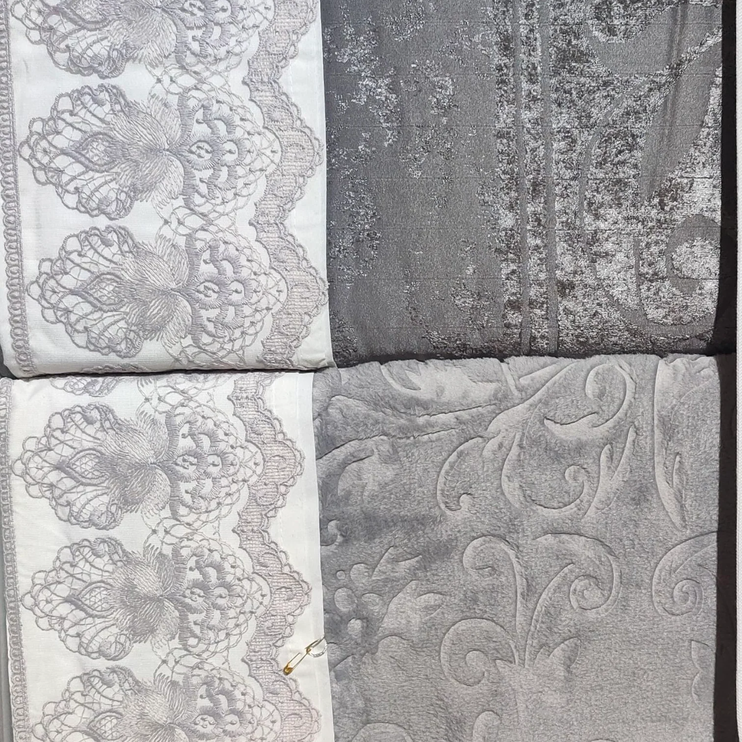 Juego de Cama para Ajuar "Perez" – Lujo y Sofisticación para tu Dormitorio - COLOR GRIS - Image 3