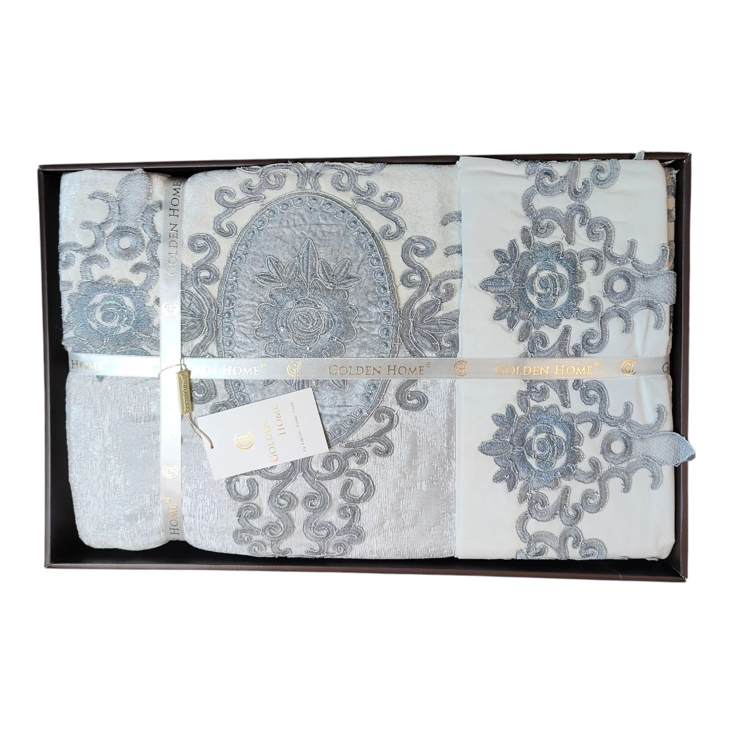 Juego de Cama para Novias "Clouds" – Elegancia y Diseño Clásico - COLOR GRIS - Image 3