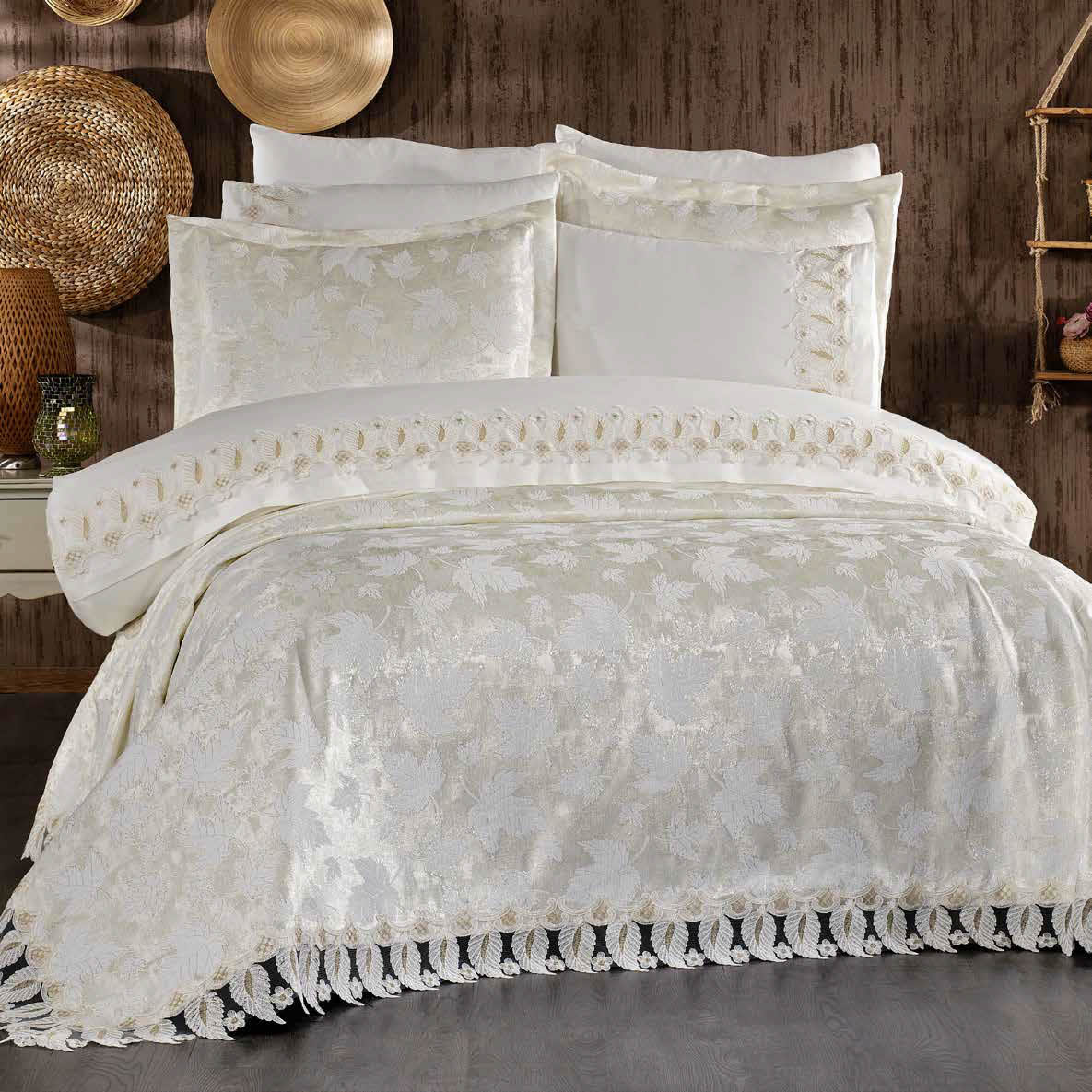 Juego de Cama para Novias "Enjoy" – Elegancia y Confort para un Dormitorio Sofisticado - COLOR CREMA - Image 2