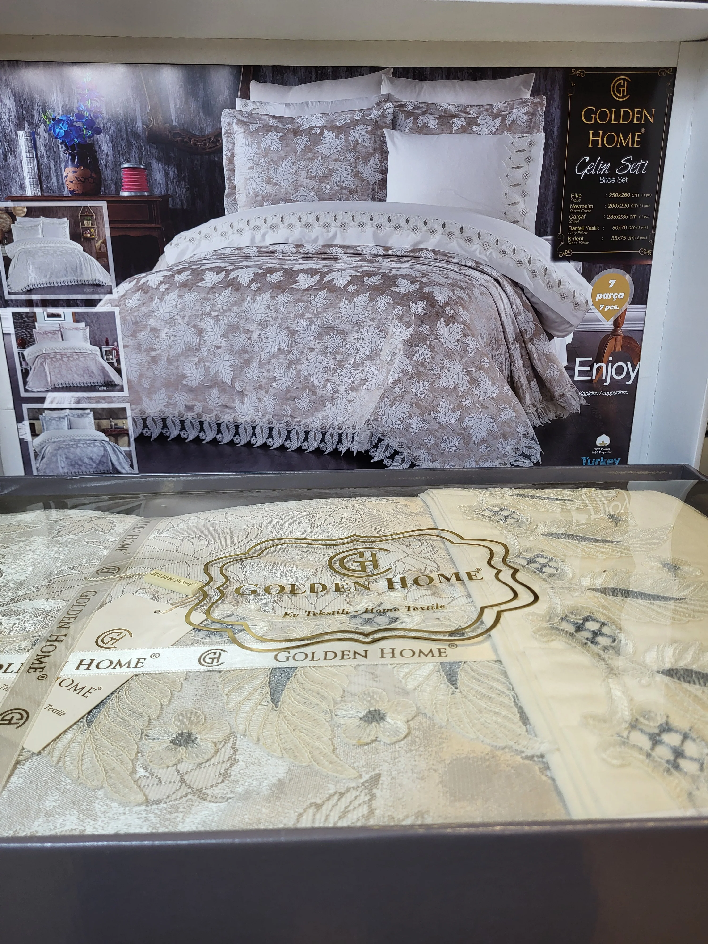 Juego de Cama para Novias "Enjoy" – Elegancia y Confort para un Dormitorio Sofisticado - COLOR GRIS - Image 4