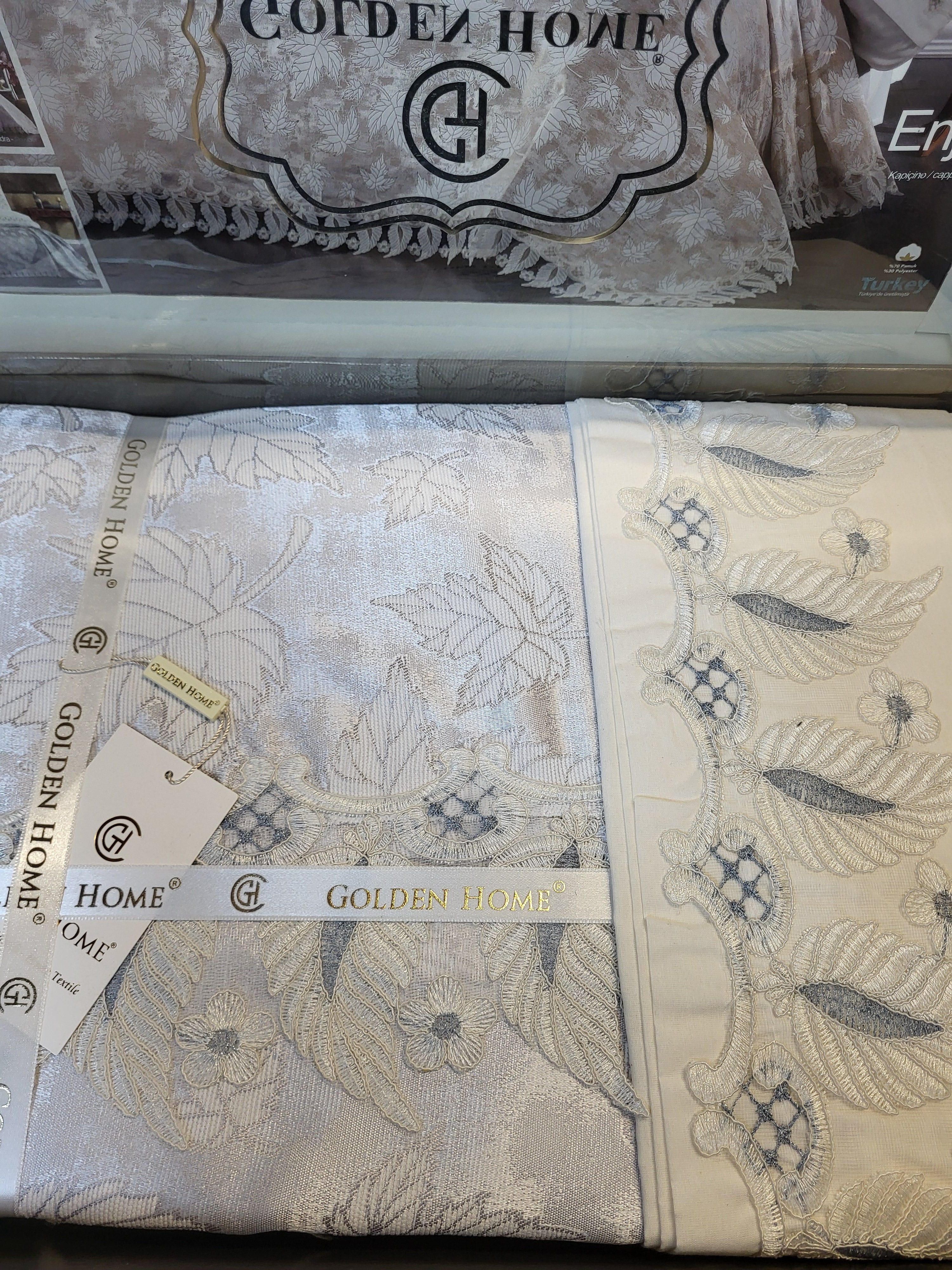 Juego de Cama para Novias "Enjoy" – Elegancia y Confort para un Dormitorio Sofisticado - COLOR GRIS - Image 5