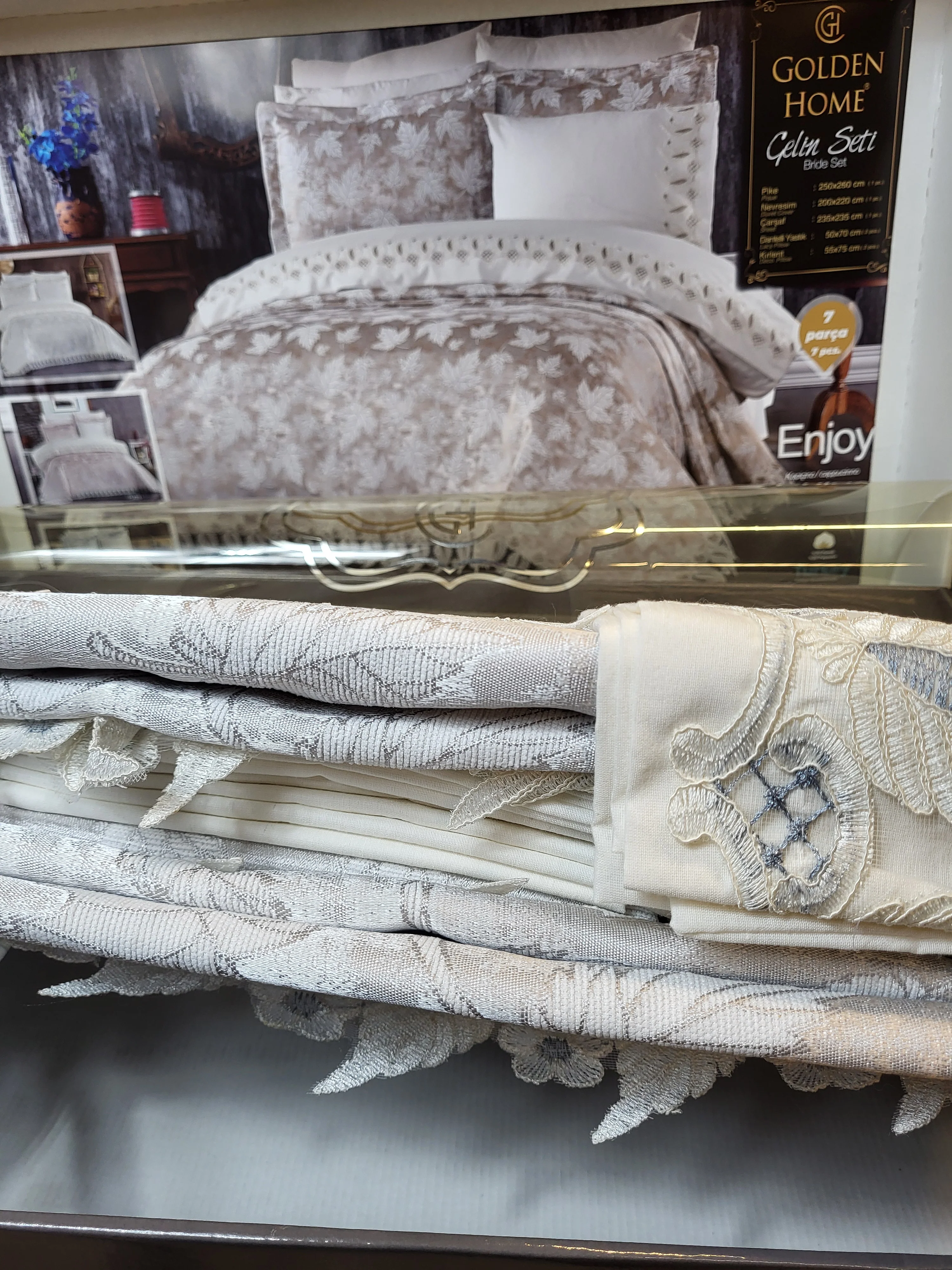 Juego de Cama para Novias "Enjoy" – Elegancia y Confort para un Dormitorio Sofisticado - COLOR GRIS - Image 6