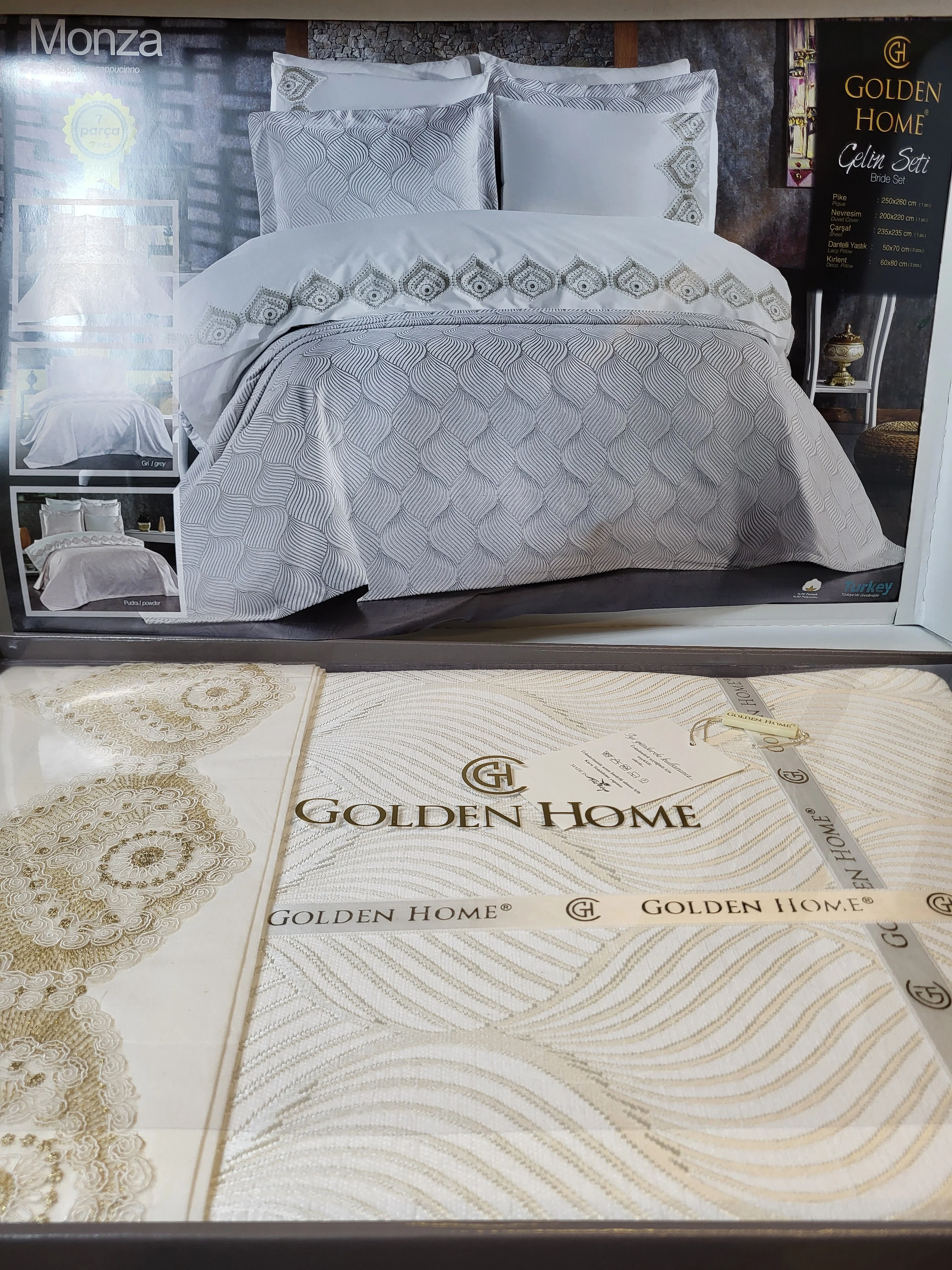 Juego de Cama para Novias "Monza" – Elegancia y Estilo Contemporáneo - COLOR CREMA - Image 5