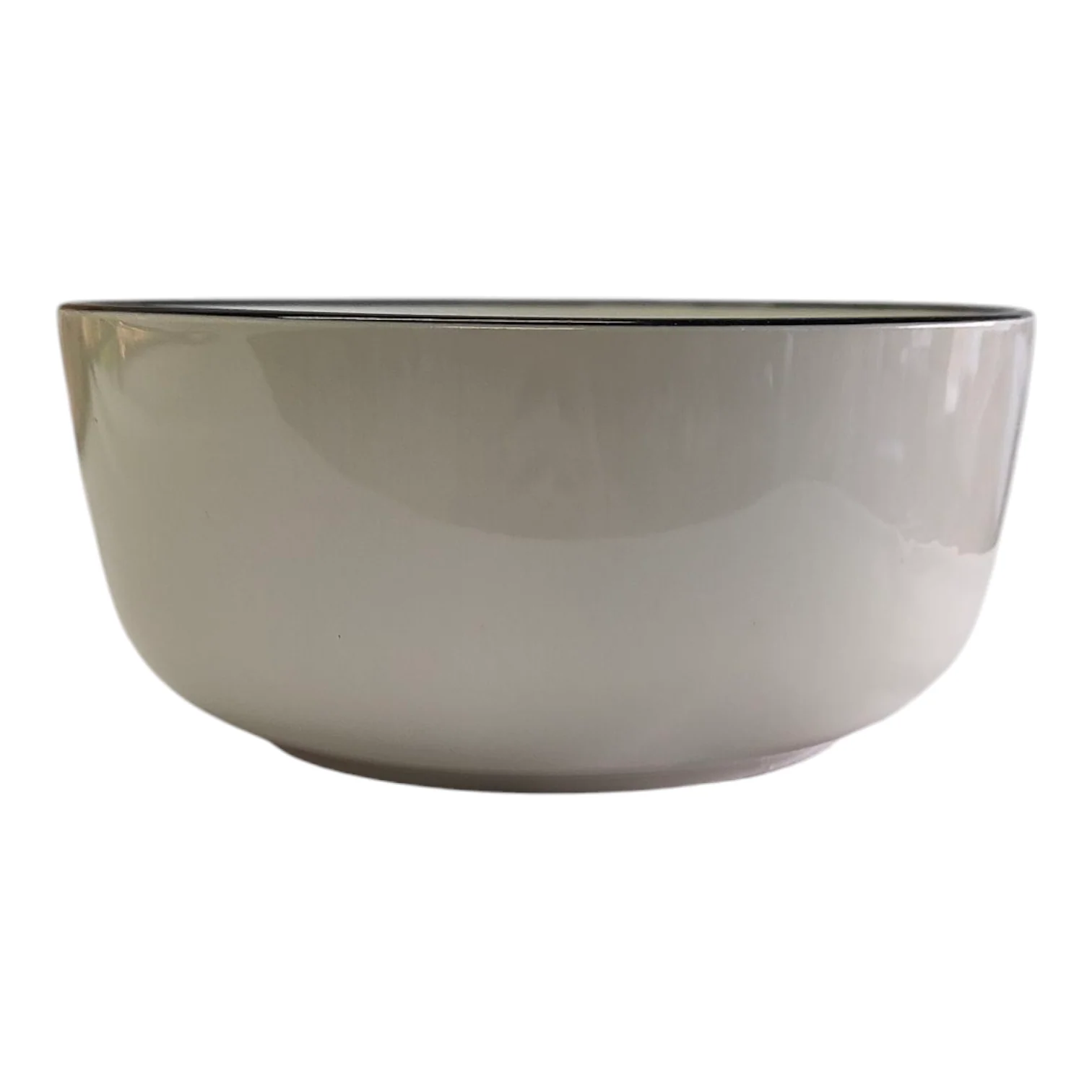 Set de 6 Cuencos de Cerámica Blanca con Borde Negro – Multiuso para mesa y cocina - Image 4