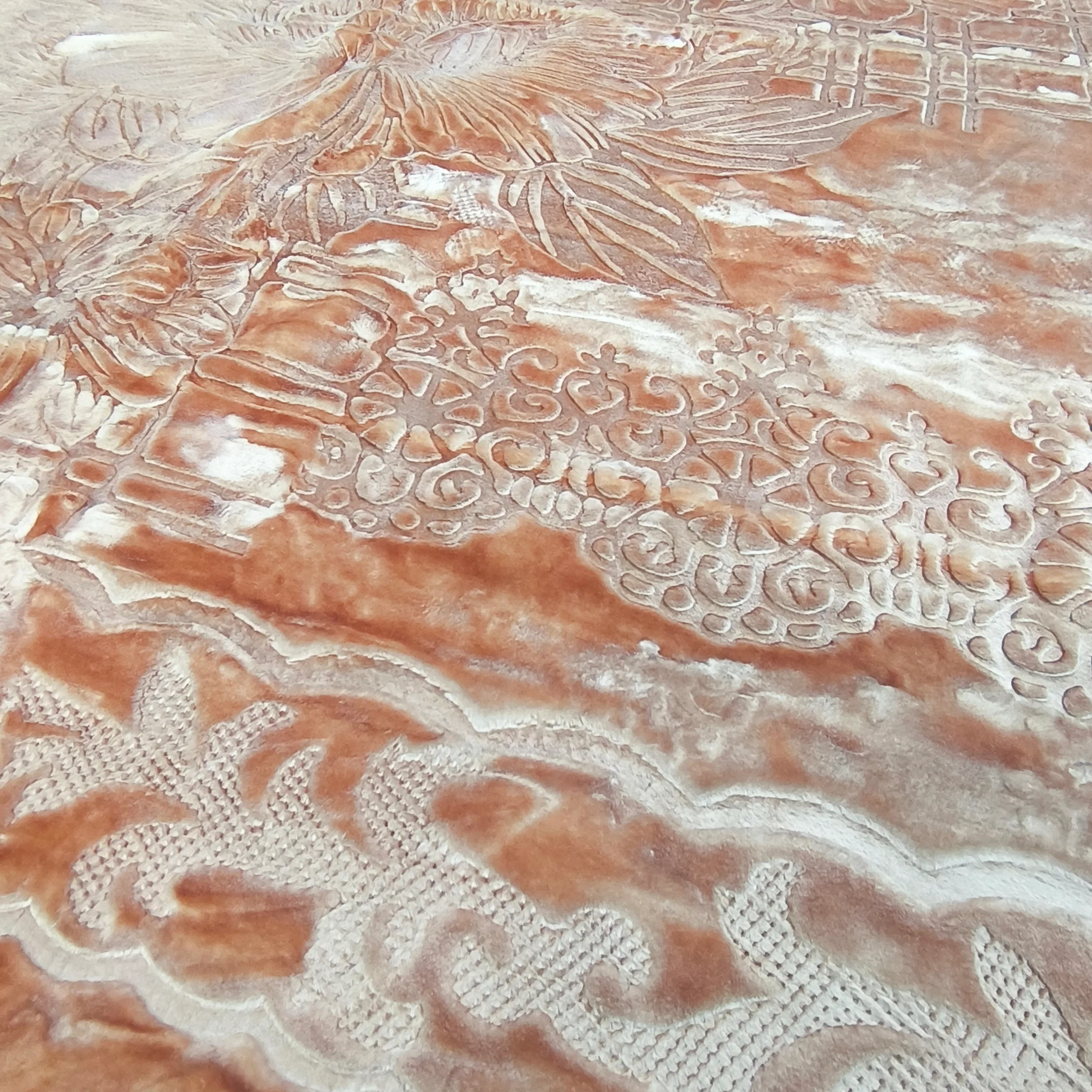 Manta de Felpa Color anaranjado - Extra Suave y Cálida para Invierno (200x230 cm, 4,5 kg) - Image 3