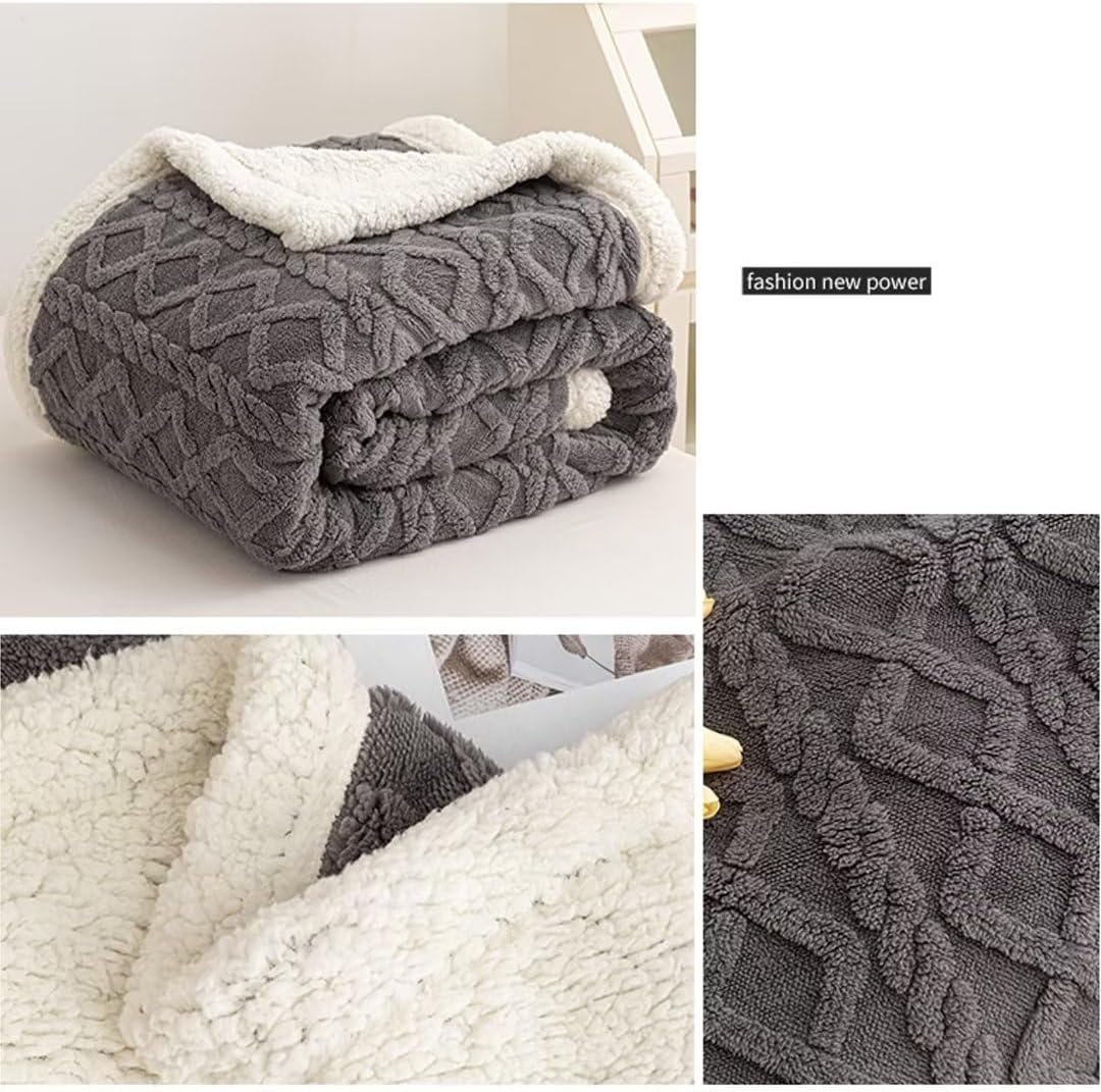 Manta Cama de Borrego 210x230 cm – Manta Doble Cara Franela y Sherpa, 100% Poliéster, Súper Suave y Muy Caliente para Invierno - Image 2